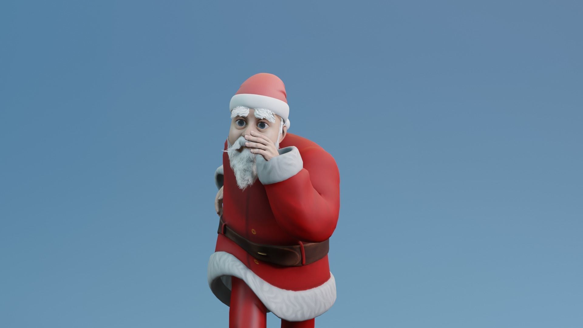 Santa Claus rigged and animated Low-poly 3D model_29