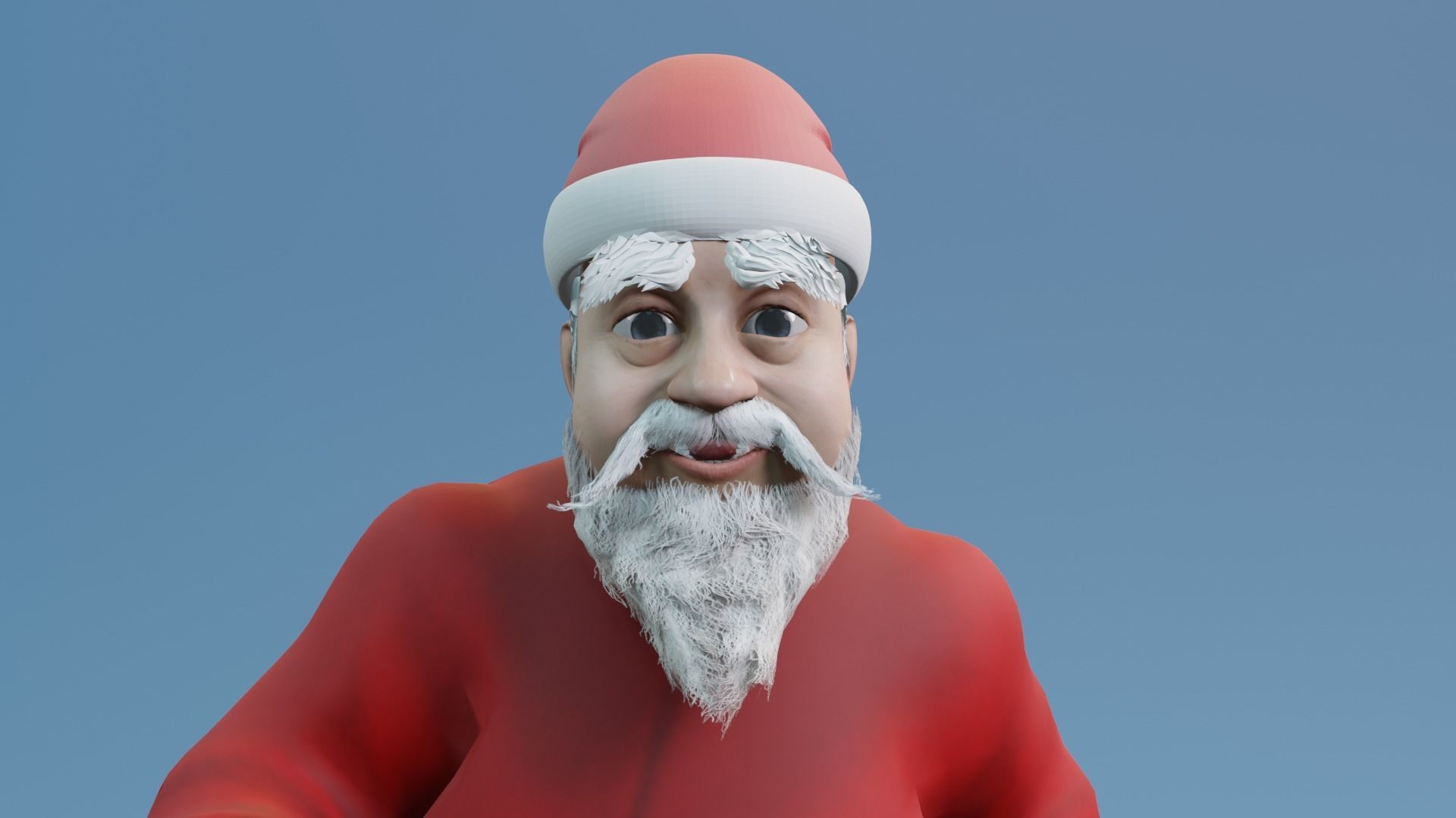 Santa Claus rigged and animated Low-poly 3D model_4