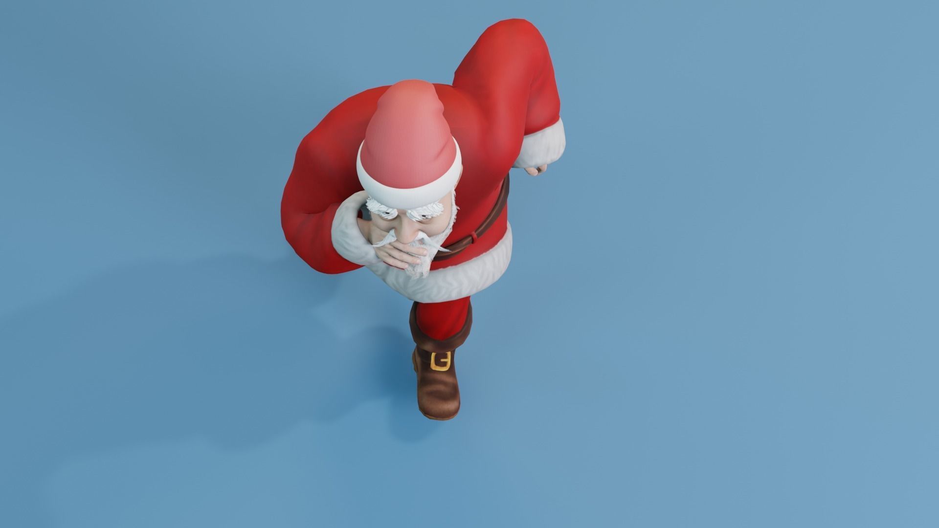 Santa Claus rigged and animated Low-poly 3D model_7