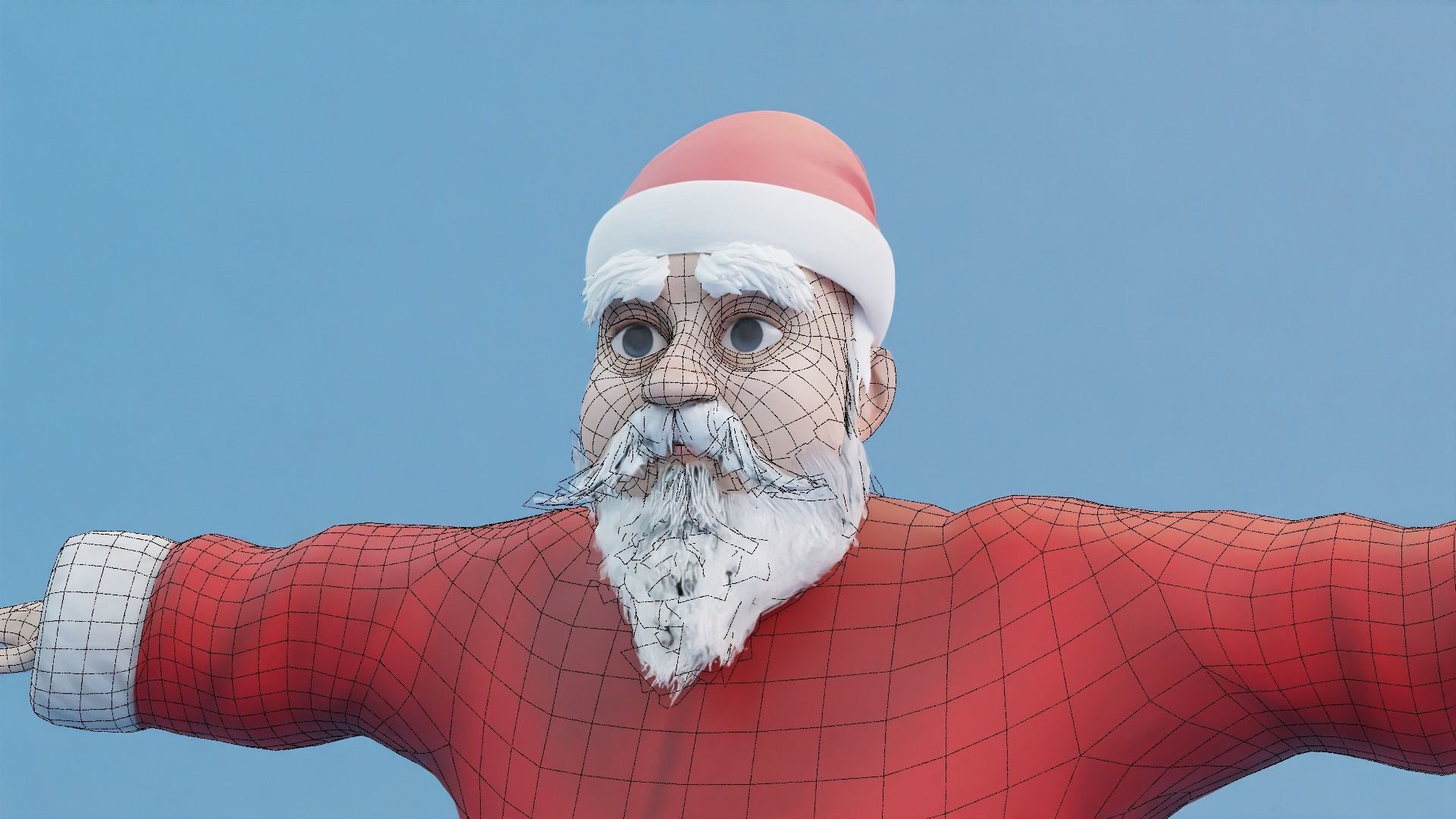 Santa Claus rigged and animated Low-poly 3D model_18