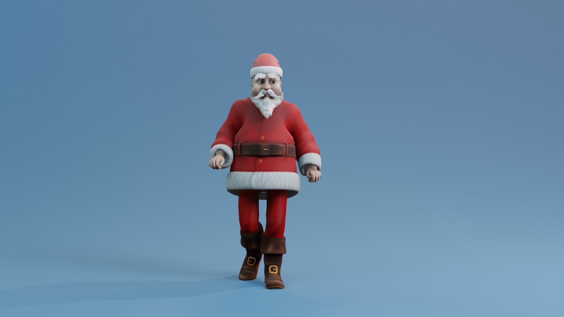 Santa Claus rigged and animated Low-poly 3D model_22