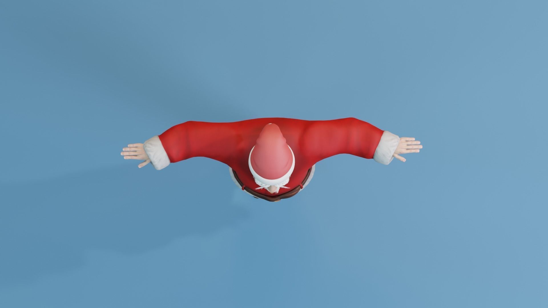 Santa Claus rigged and animated Low-poly 3D model_24