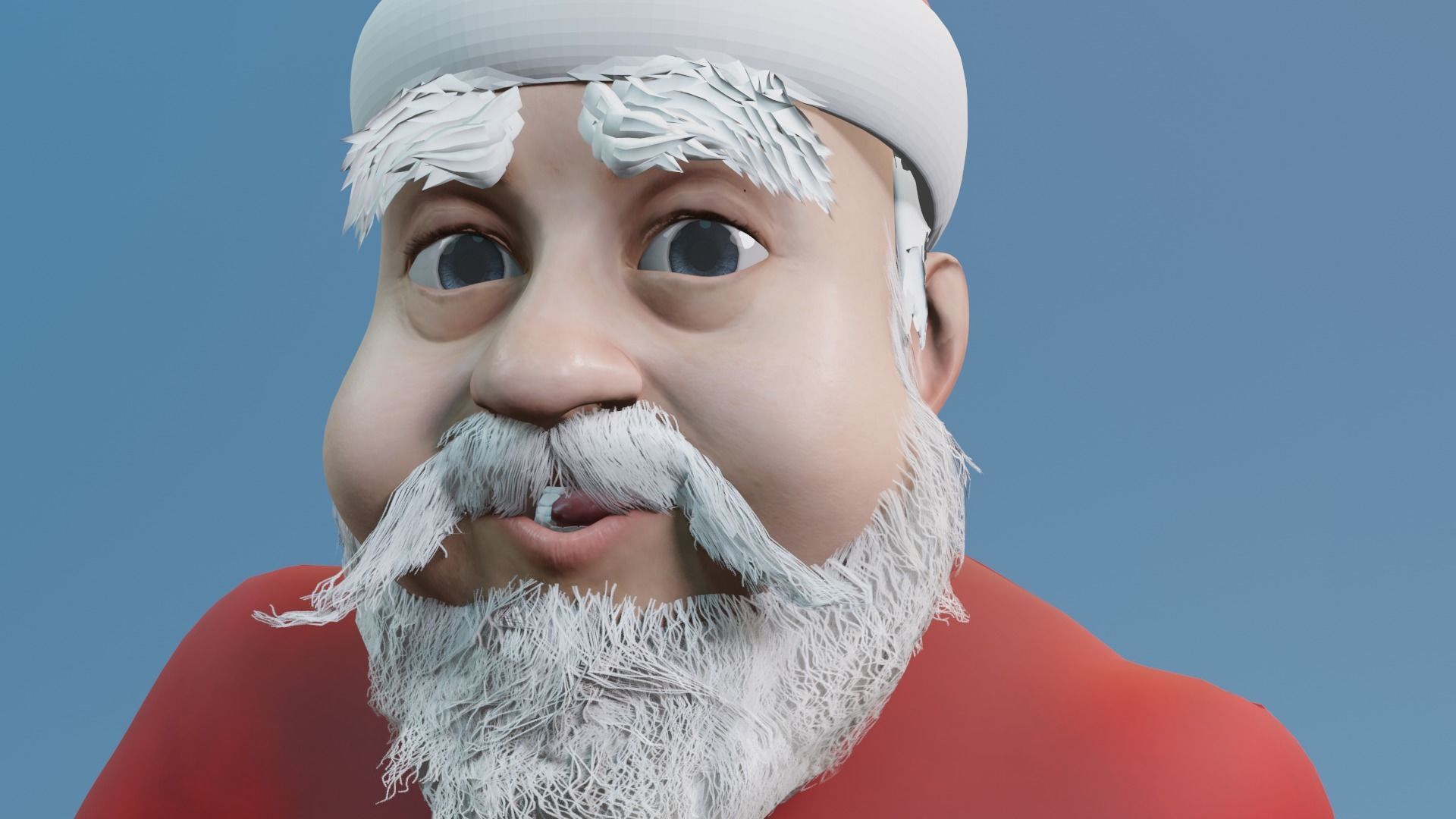 Santa Claus rigged and animated Low-poly 3D model_5