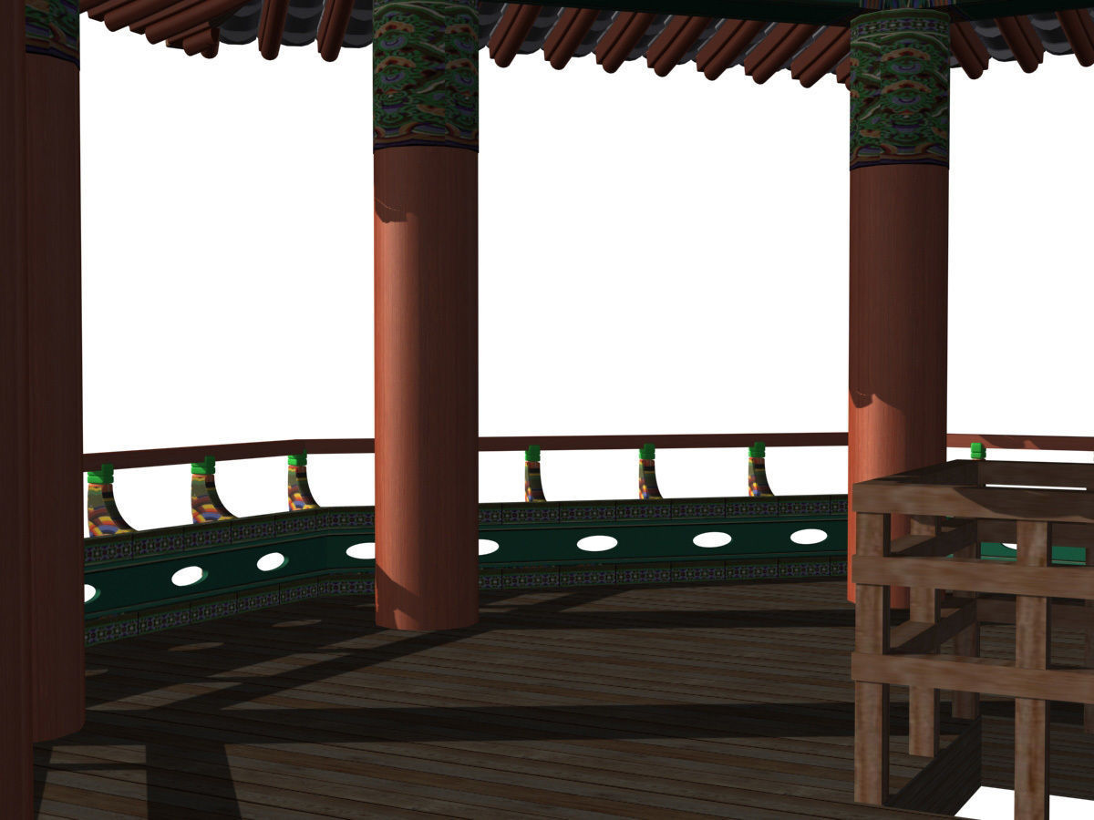 Korea Dancheong Palgakjeong 3D model_11