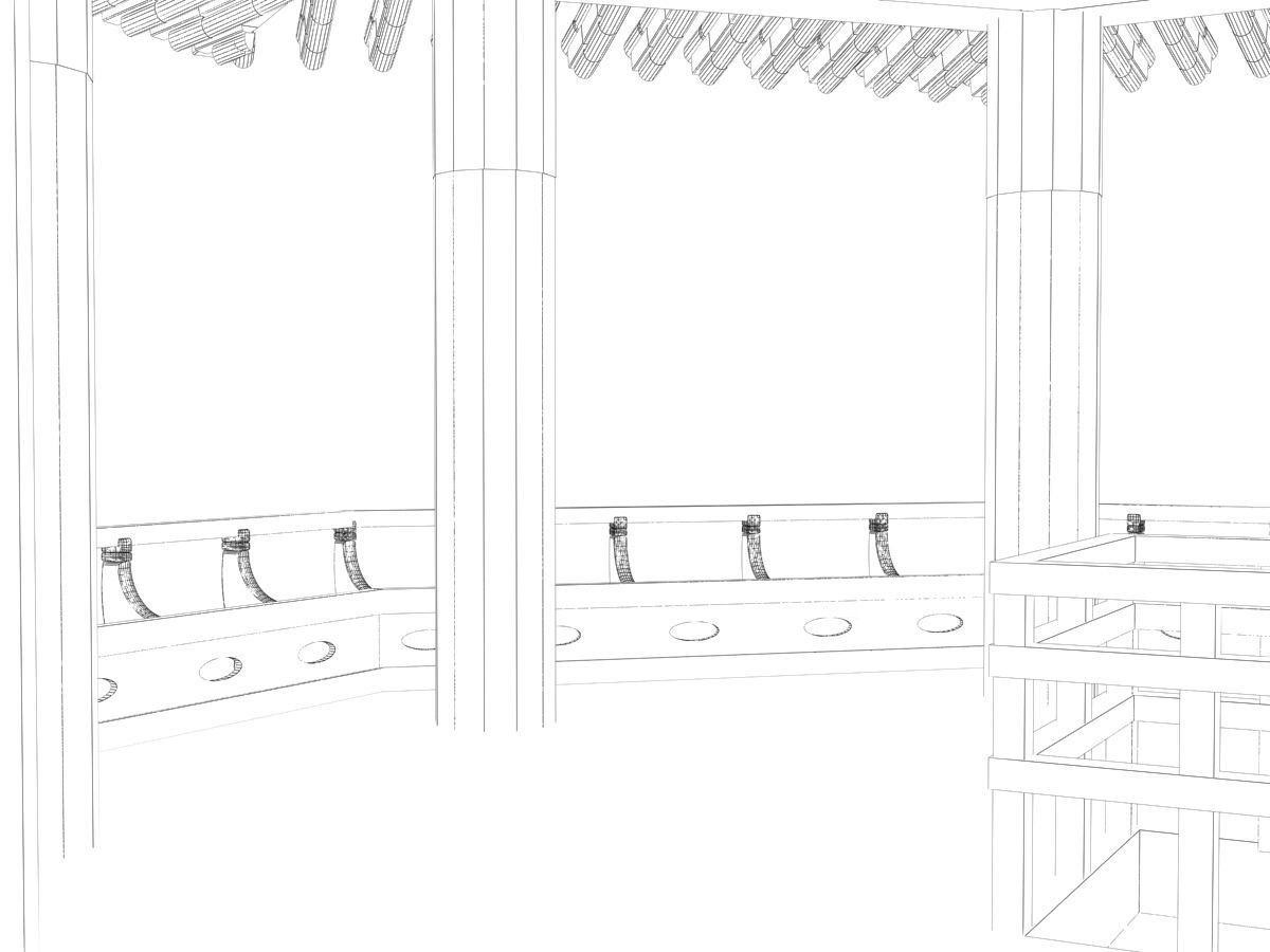 Korea Dancheong Palgakjeong 3D model_23