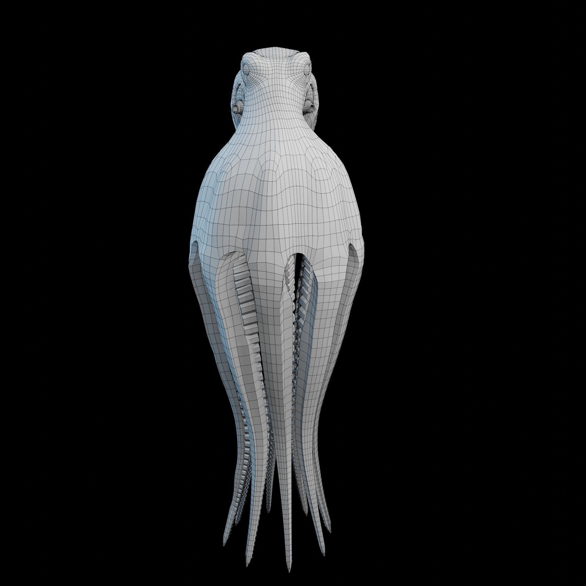 Animated Octopus Low-poly 3D model_21