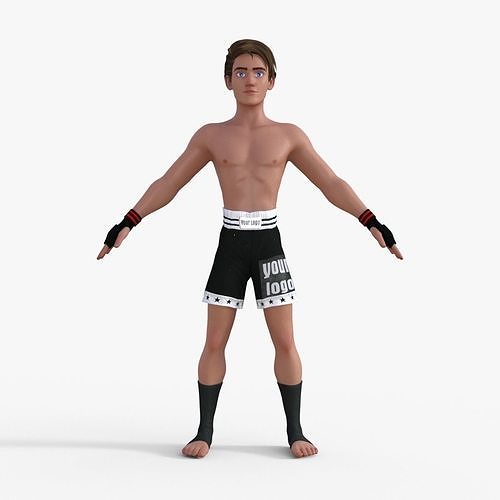 Boxer Boy Character 3D model