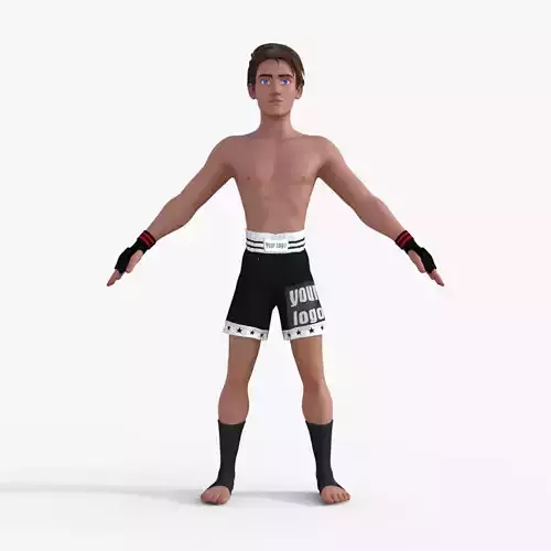 Boxer Boy Character
