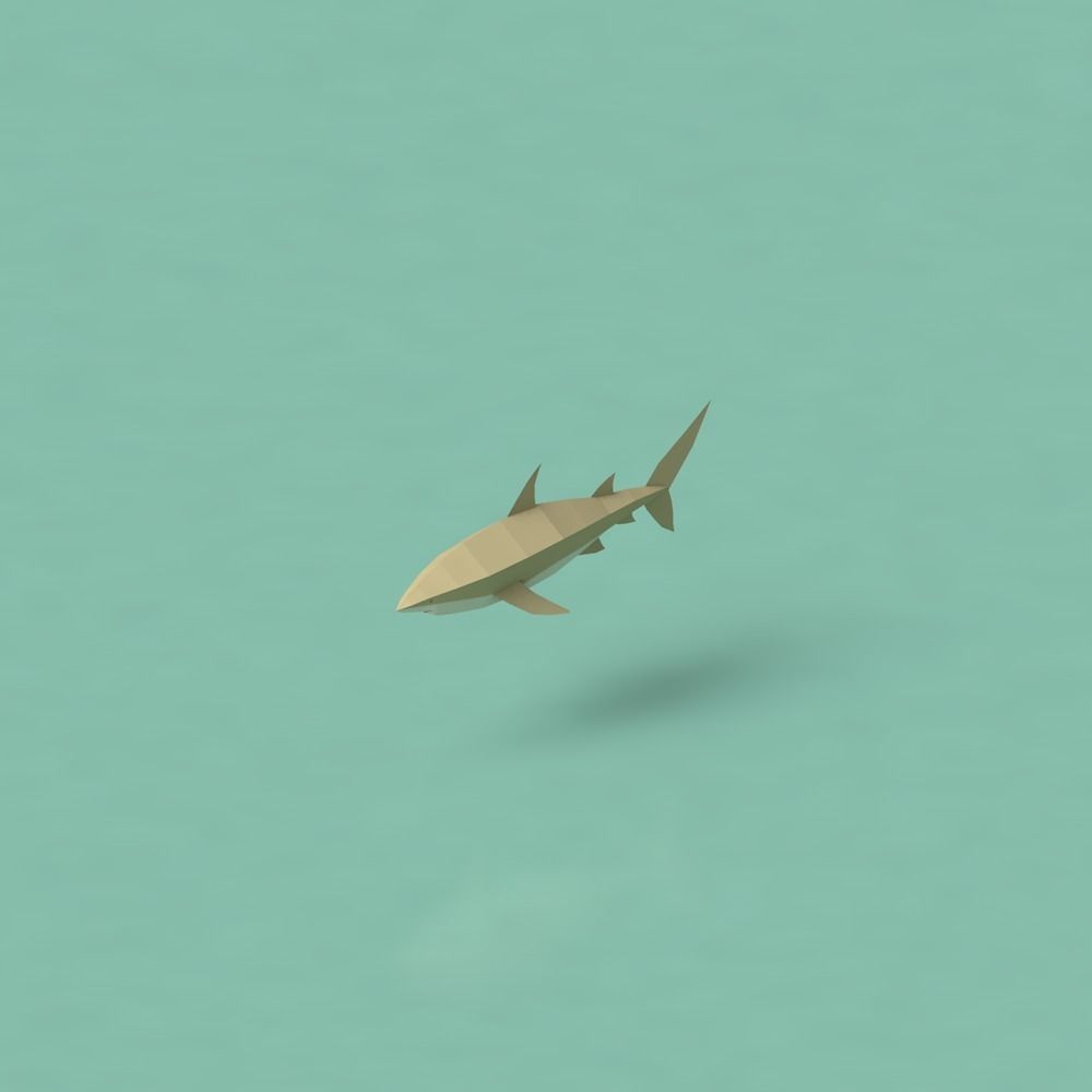 Low Poly Pirate Tropical Sea Fauna Animals Asset Pack Low-poly 3D model_8