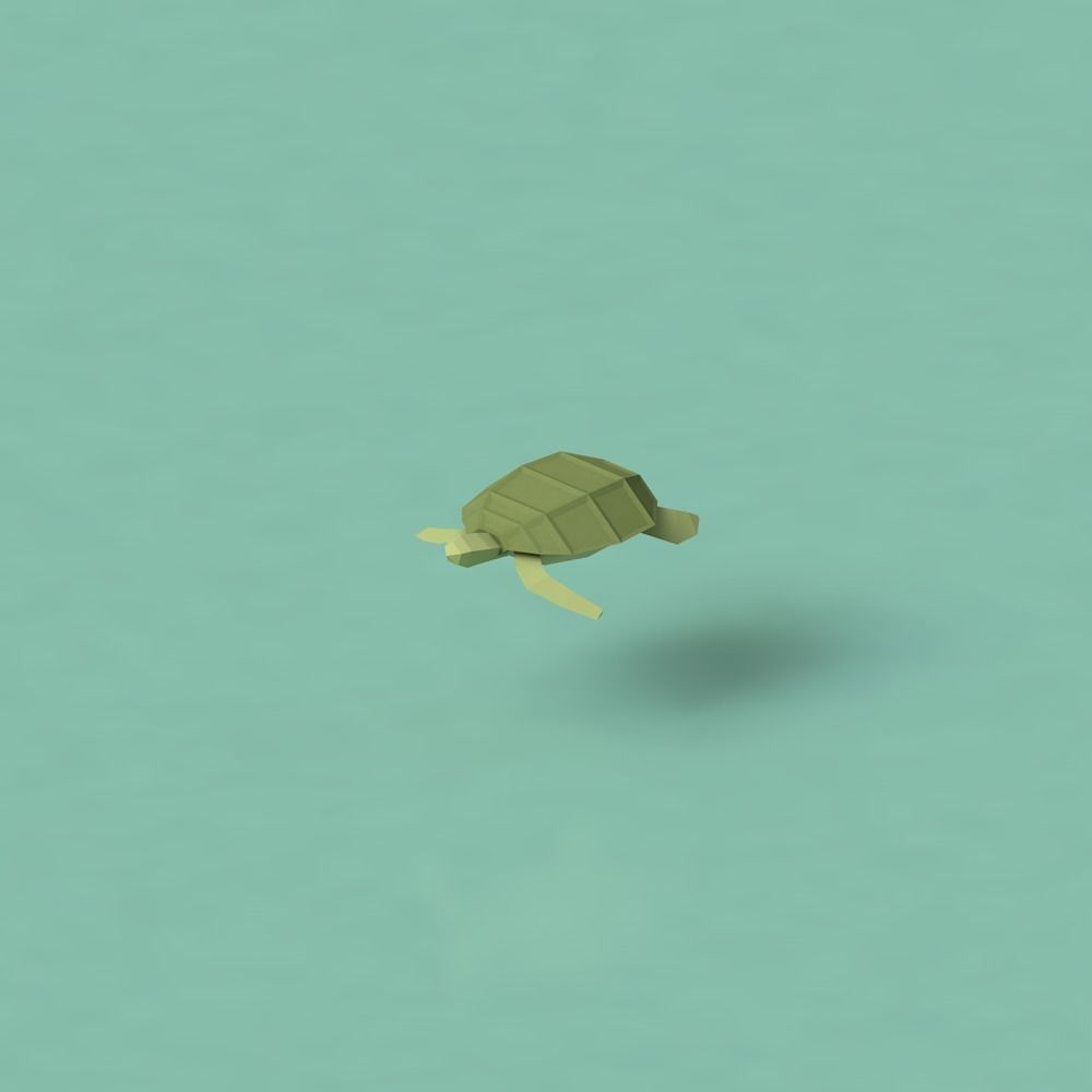 Low Poly Pirate Tropical Sea Fauna Animals Asset Pack Low-poly 3D model_3