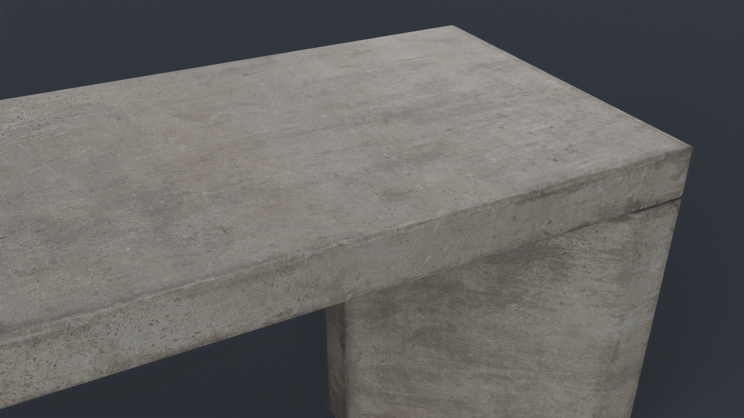 Modern Outdoor Bench 79 PBR Game Ready Low-poly 3D model_16