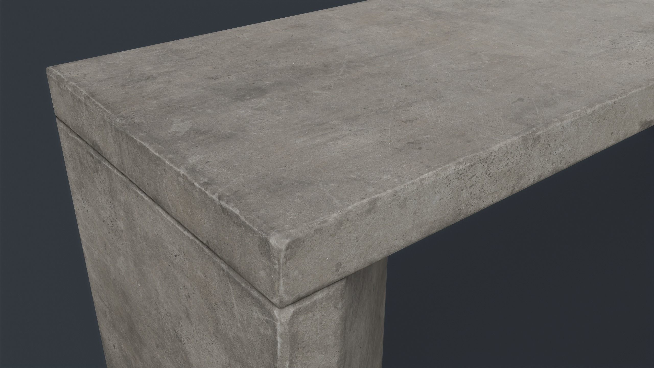 Modern Outdoor Bench 79 PBR Game Ready Low-poly 3D model_12