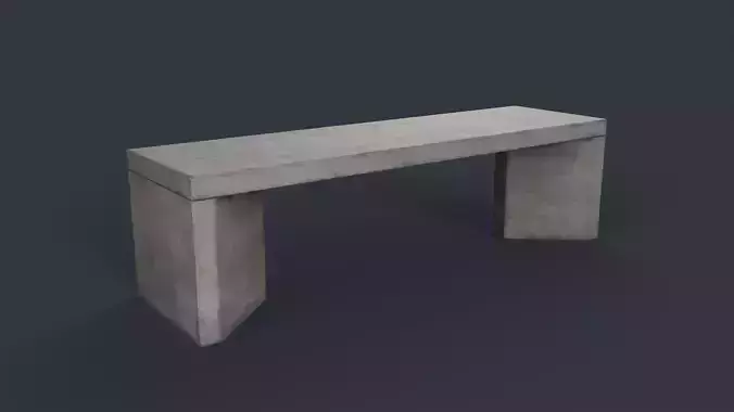 Modern Outdoor Bench 79 PBR Game Ready Low-poly 3D model