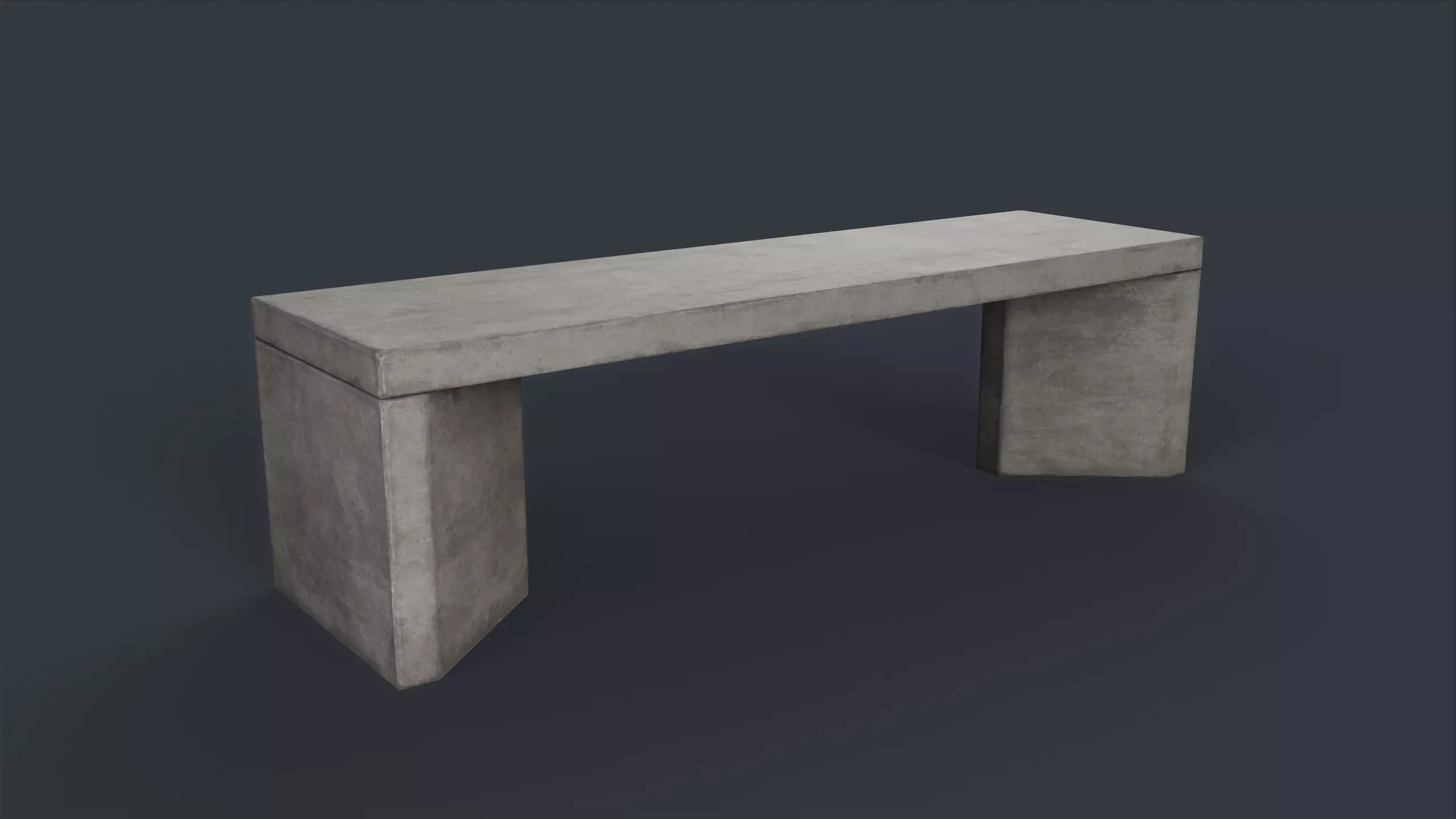 Modern Outdoor Bench 79 PBR Game Ready Low-poly 3D model_0