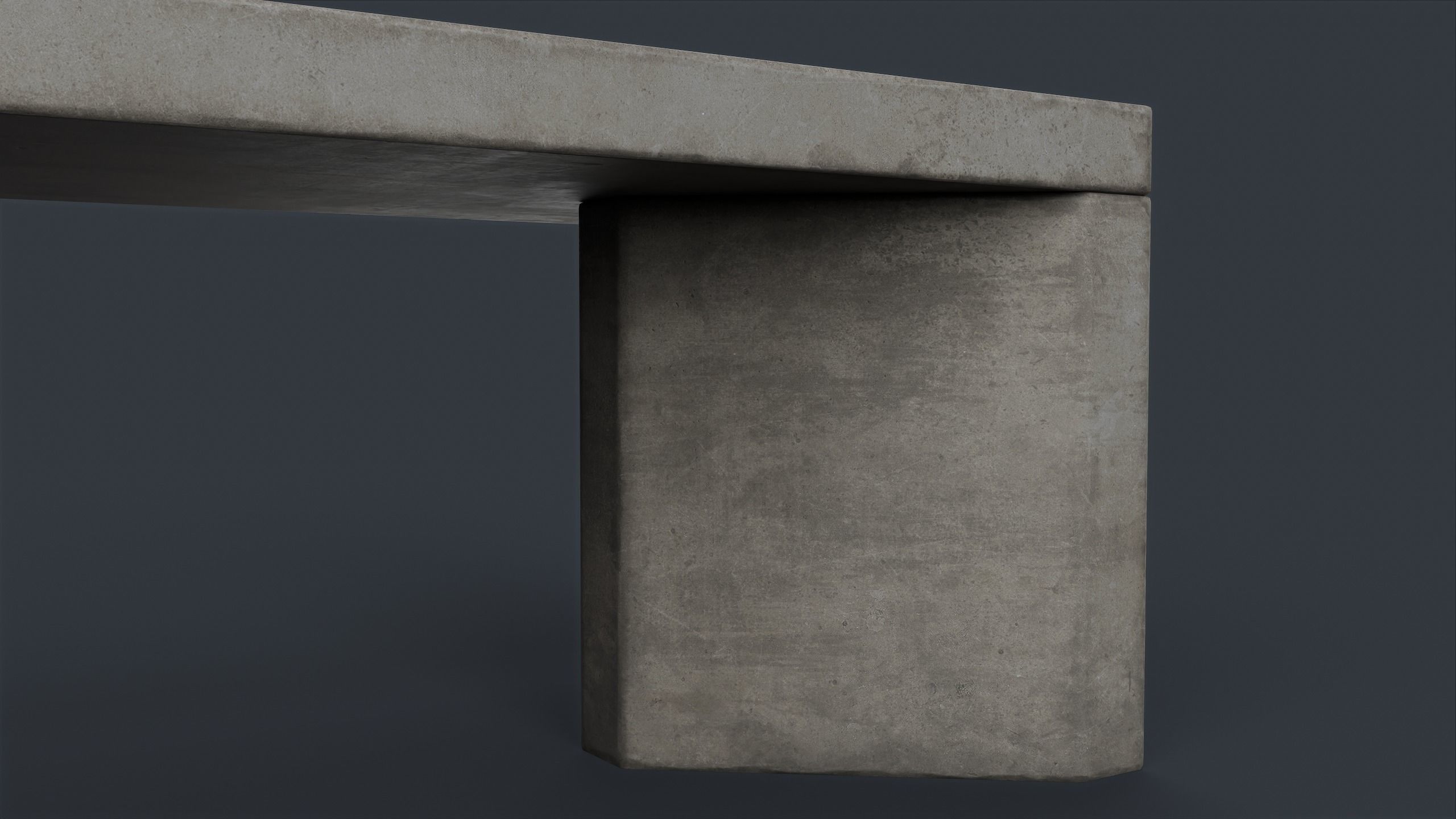 Modern Outdoor Bench 79 PBR Game Ready Low-poly 3D model_14