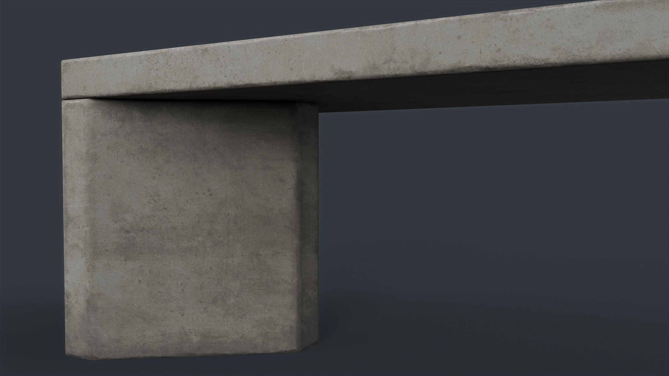 Modern Outdoor Bench 79 PBR Game Ready Low-poly 3D model_19