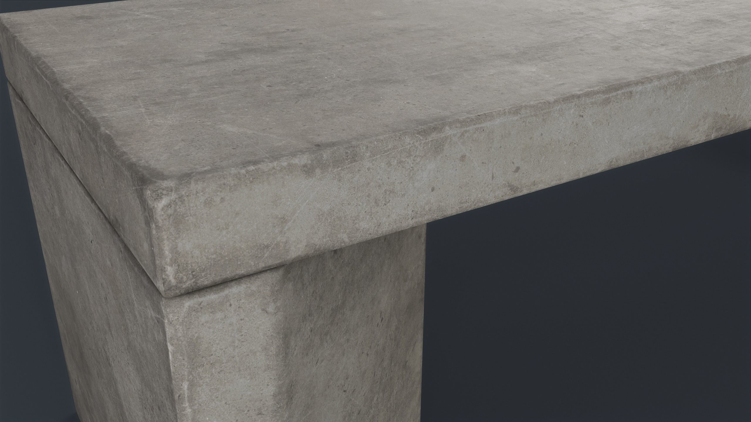 Modern Outdoor Bench 79 PBR Game Ready Low-poly 3D model_21