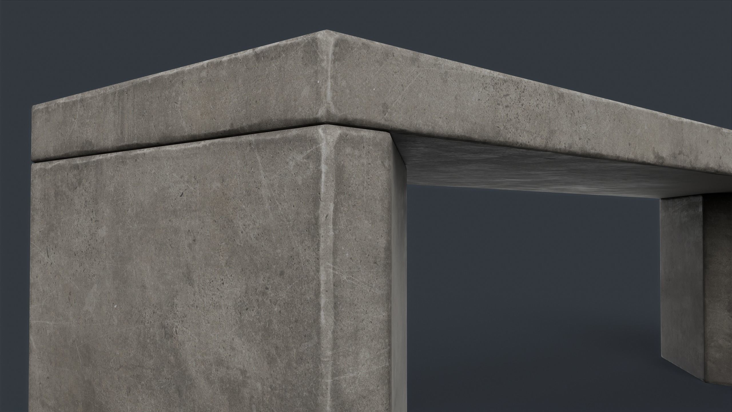 Modern Outdoor Bench 79 PBR Game Ready Low-poly 3D model_15