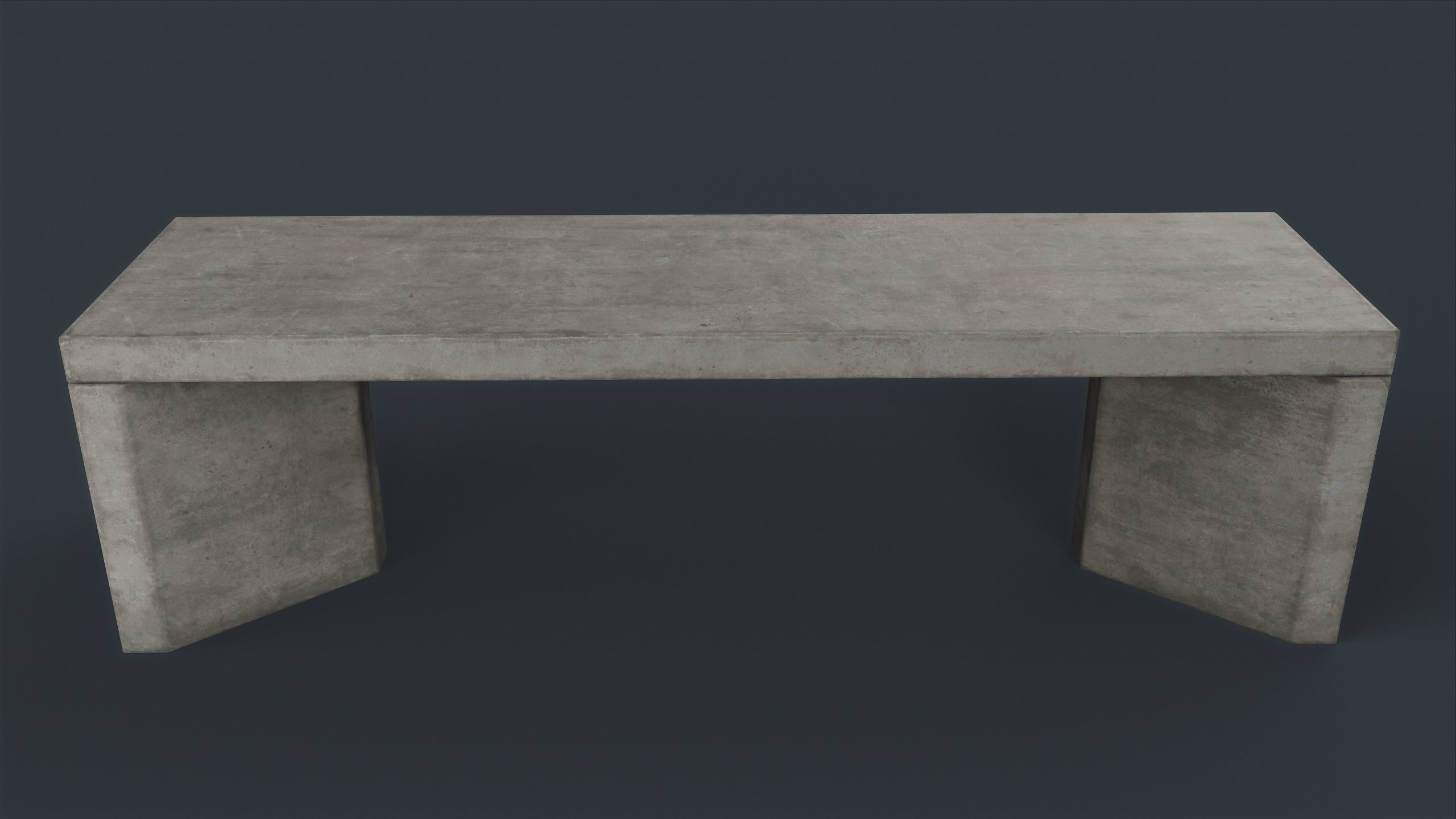 Modern Outdoor Bench 79 PBR Game Ready Low-poly 3D model_6