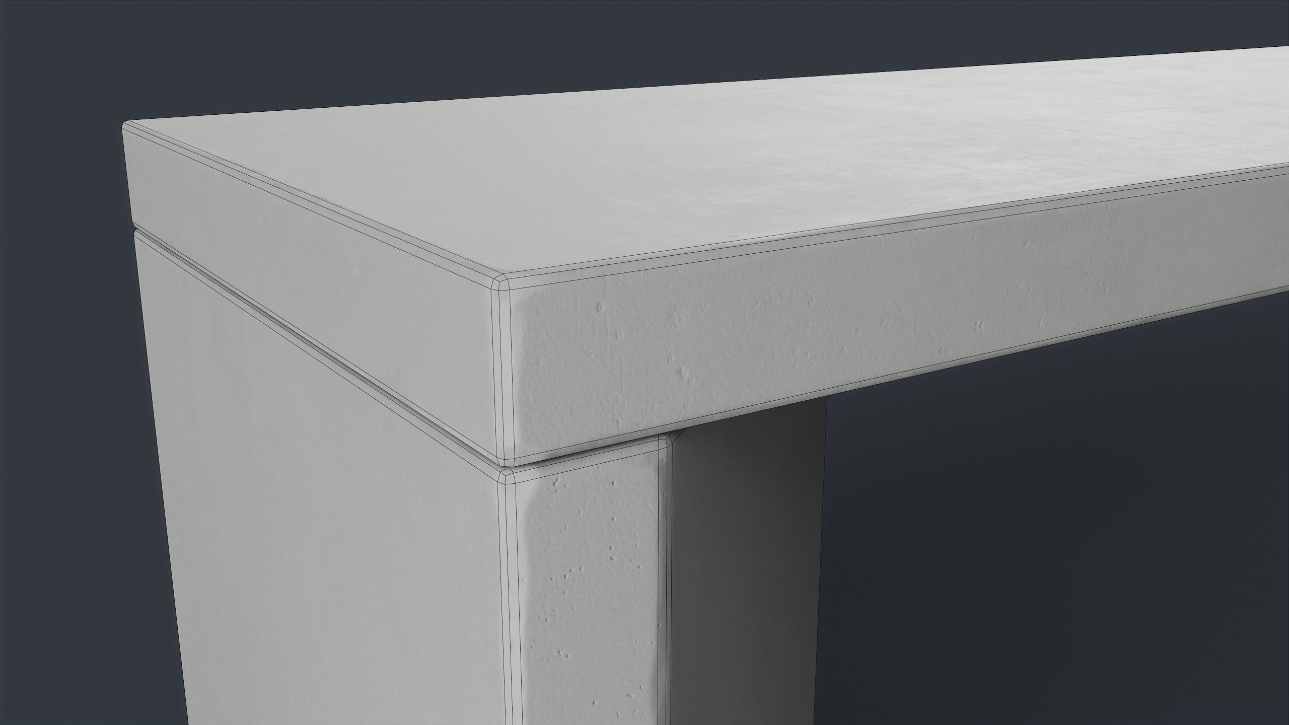 Modern Outdoor Bench 79 PBR Game Ready Low-poly 3D model_23