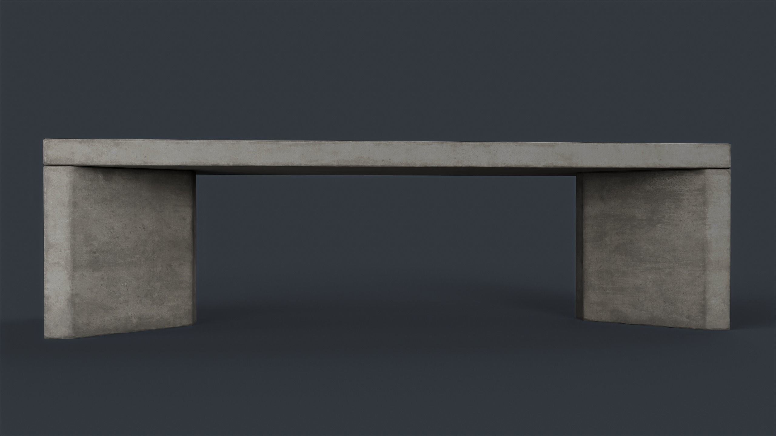 Modern Outdoor Bench 79 PBR Game Ready Low-poly 3D model_7
