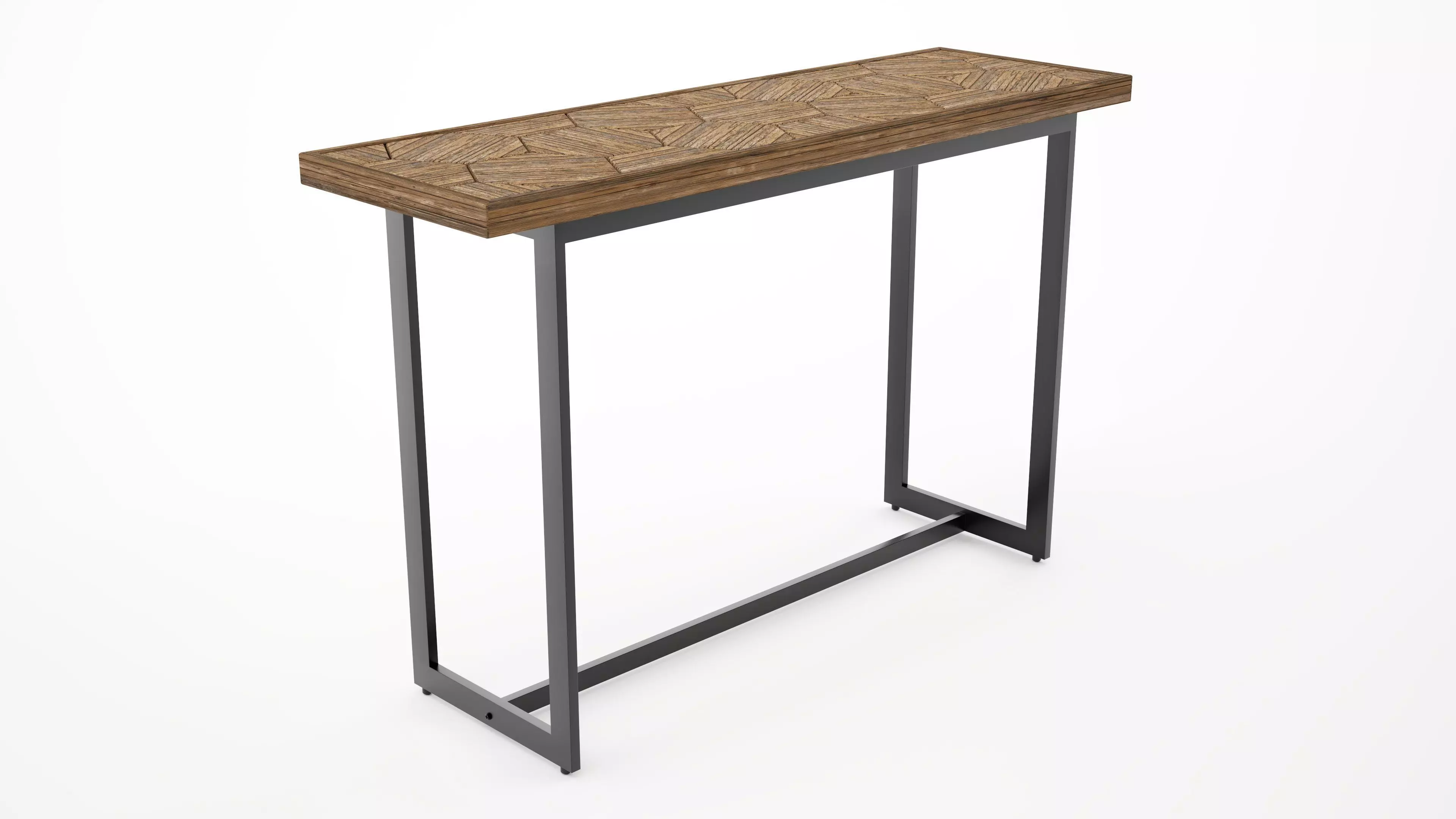 TABLE HONEYCOMB WOODEN TOP 3D model_0