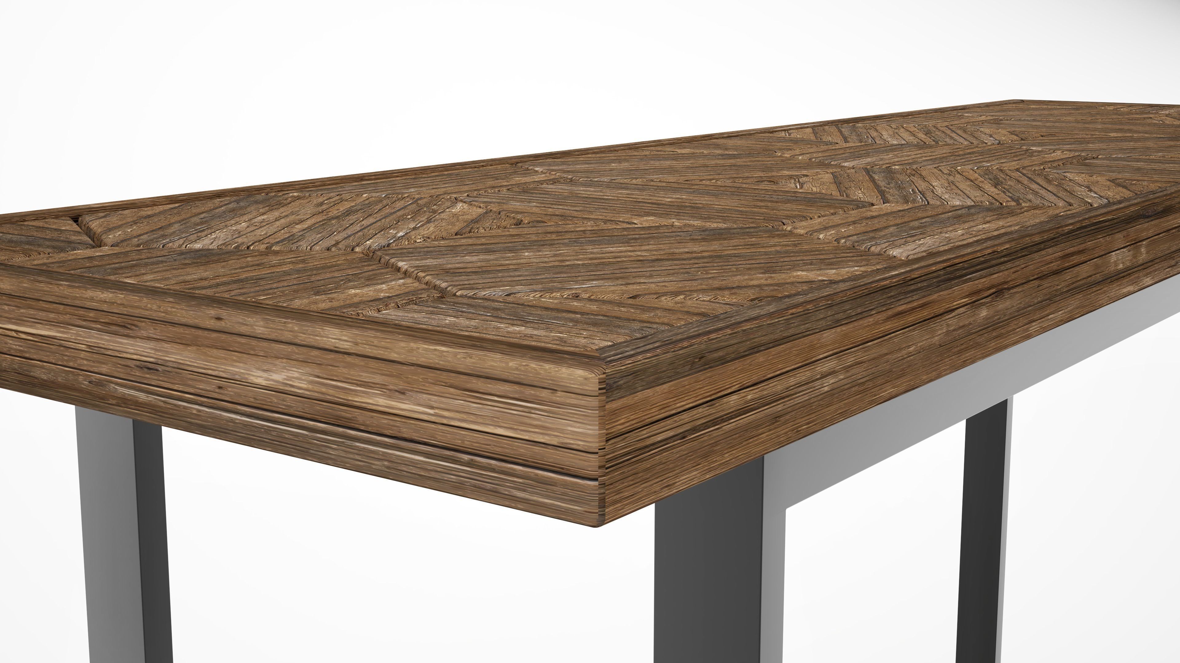 TABLE HONEYCOMB WOODEN TOP 3D model_10