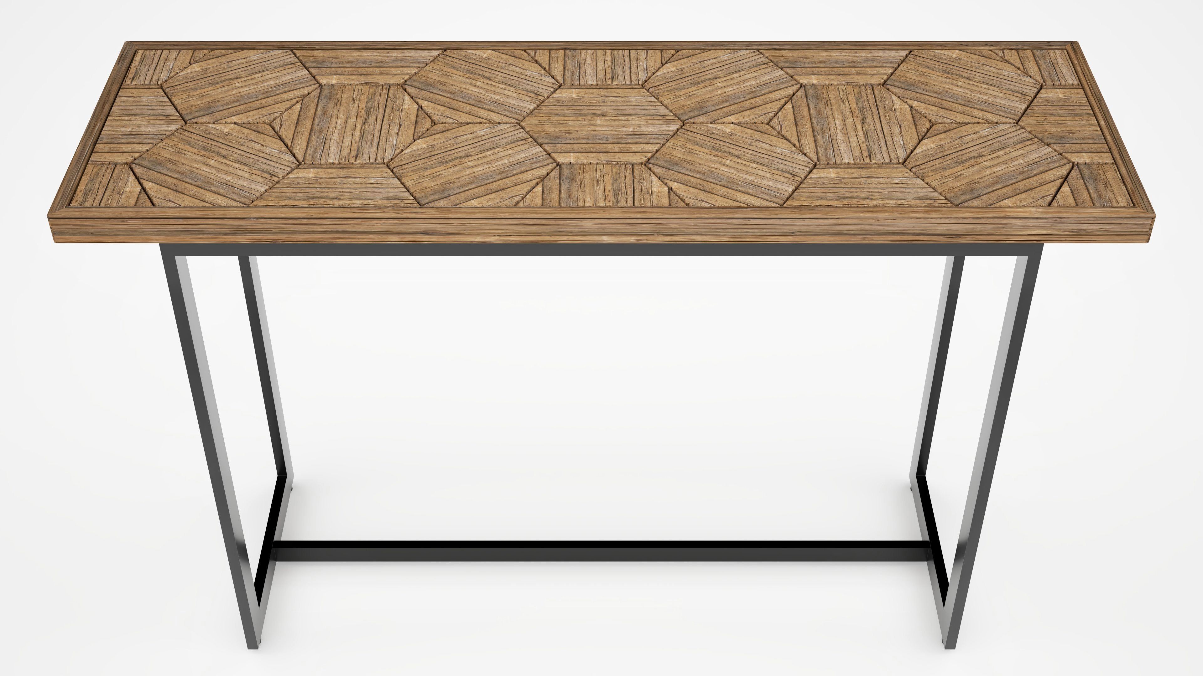 TABLE HONEYCOMB WOODEN TOP 3D model_7