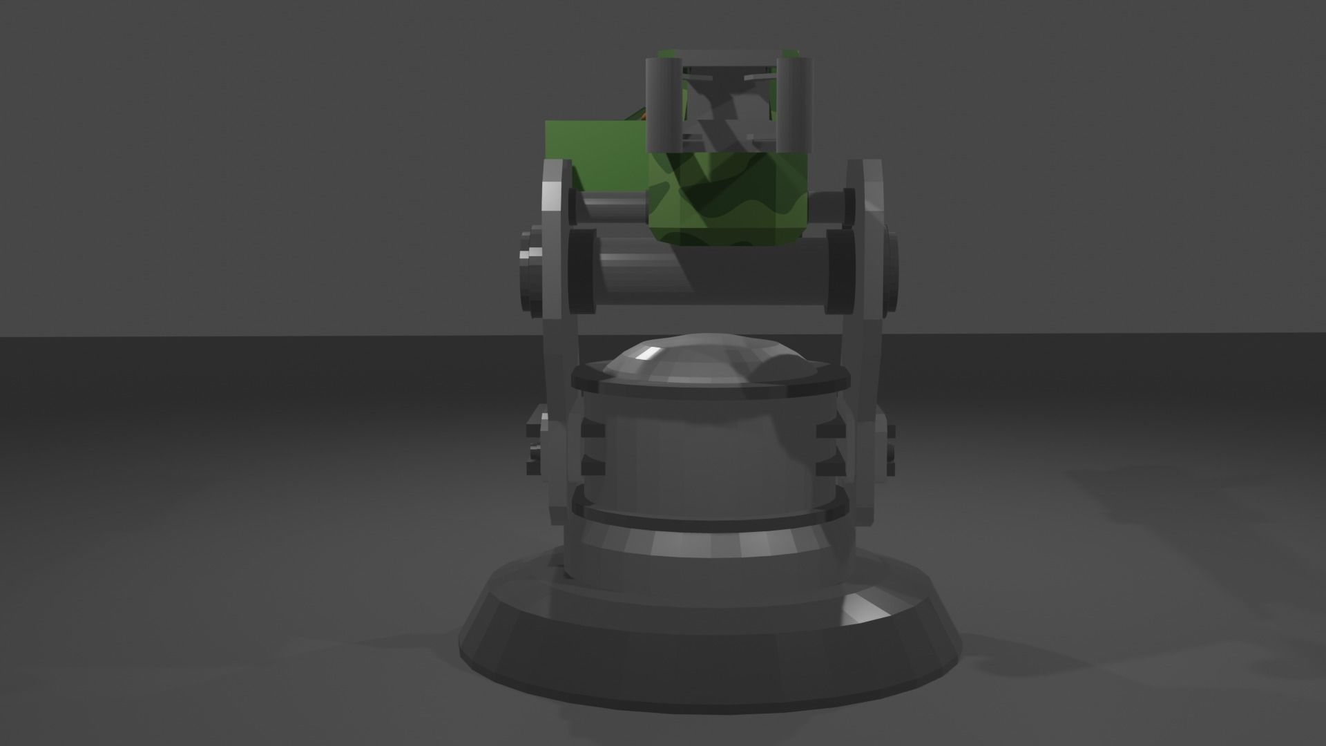 Machine Gun Turret Low-poly 3D model_3