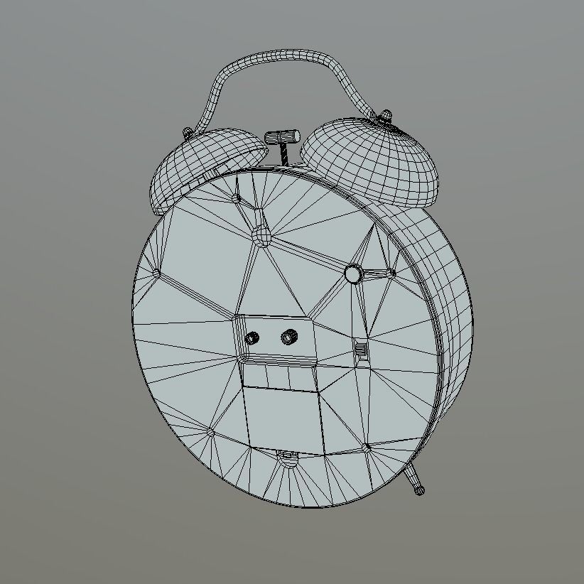 Metal Clock  Low-poly 3D model_3