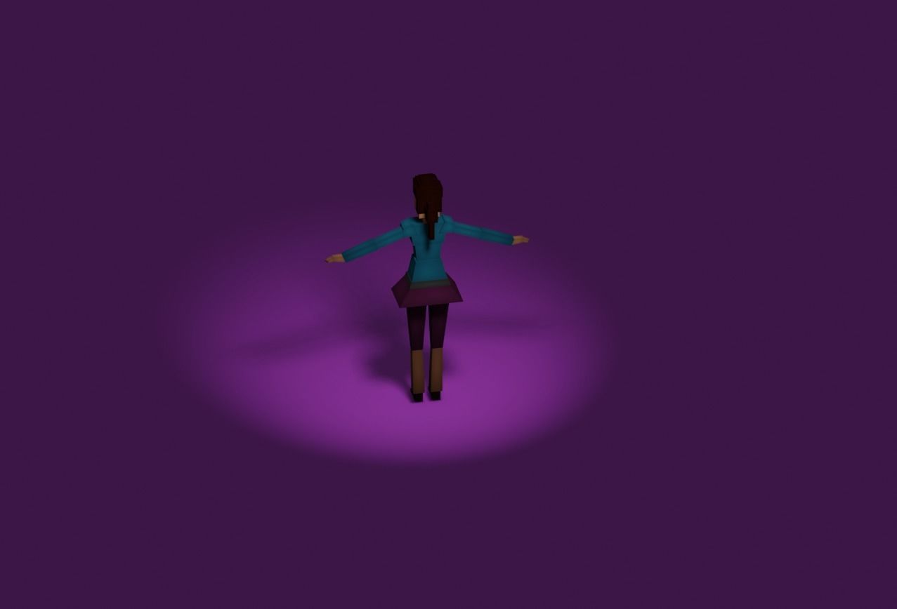 3D model Low Poly Girl 3D woman VR / AR / low-poly | CGTrader