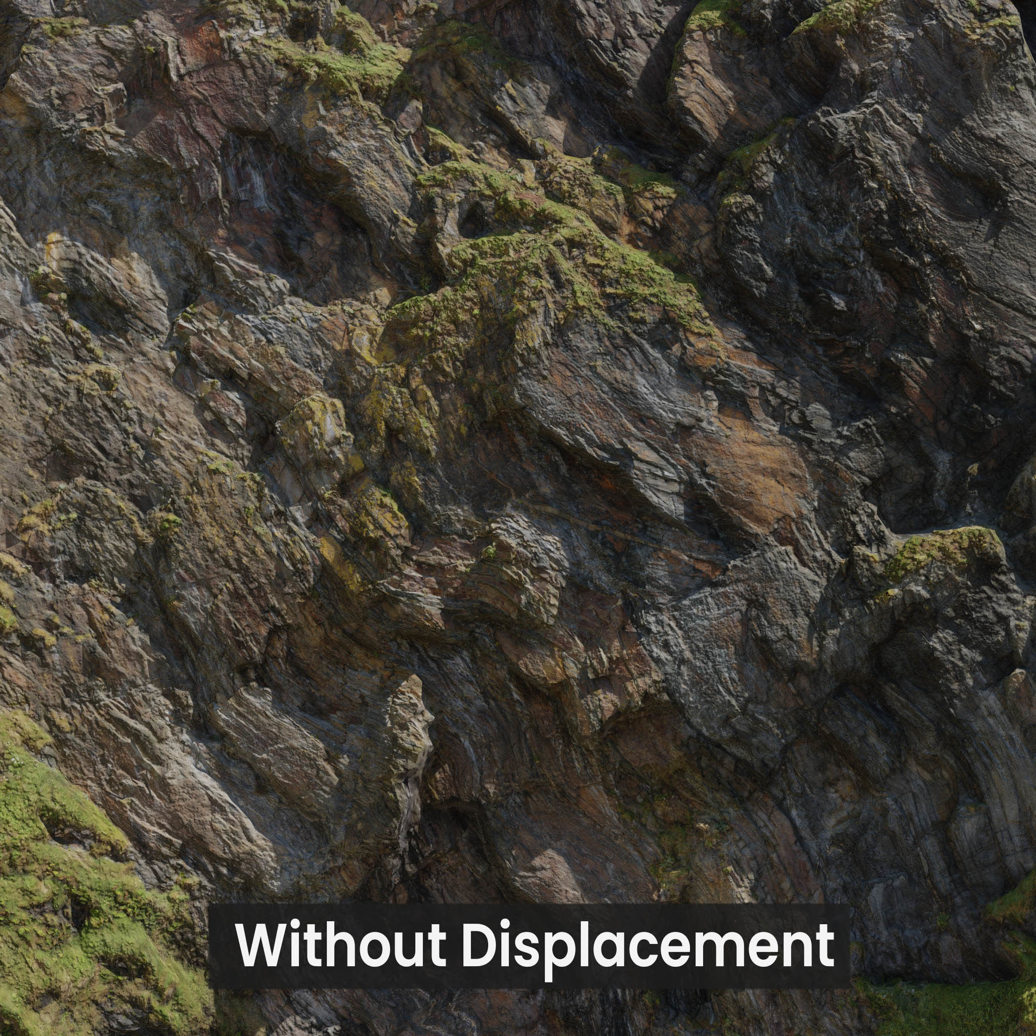 Large Coast Cliff PBR Scan 01 Low-poly 3D model_4