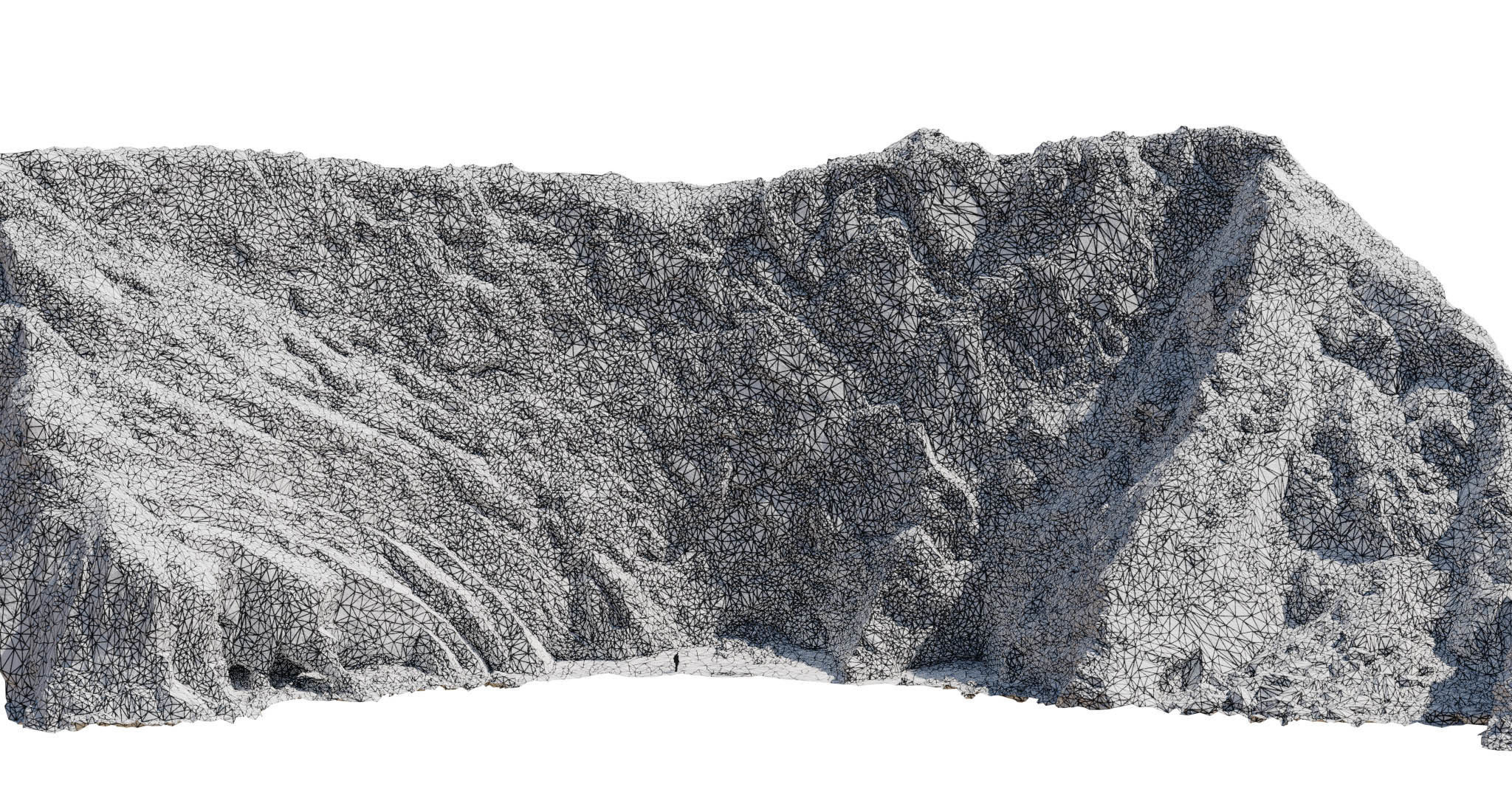 Large Coast Cliff PBR Scan 01 Low-poly 3D model_11
