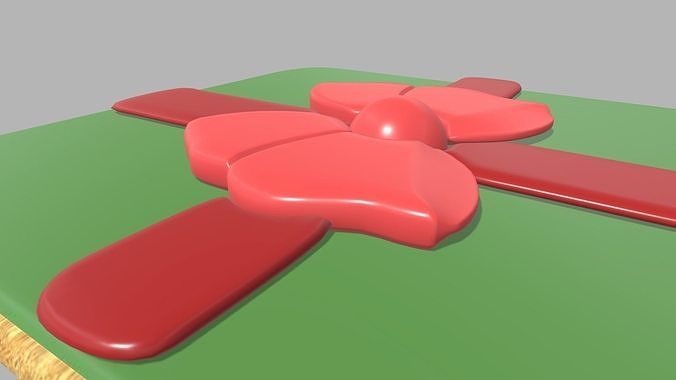 Gift Cookie Christmas Low-poly 3D model 5