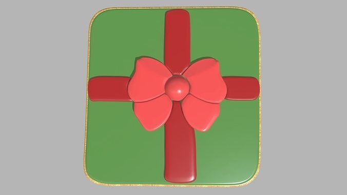 Gift Cookie Christmas Low-poly 3D model 2