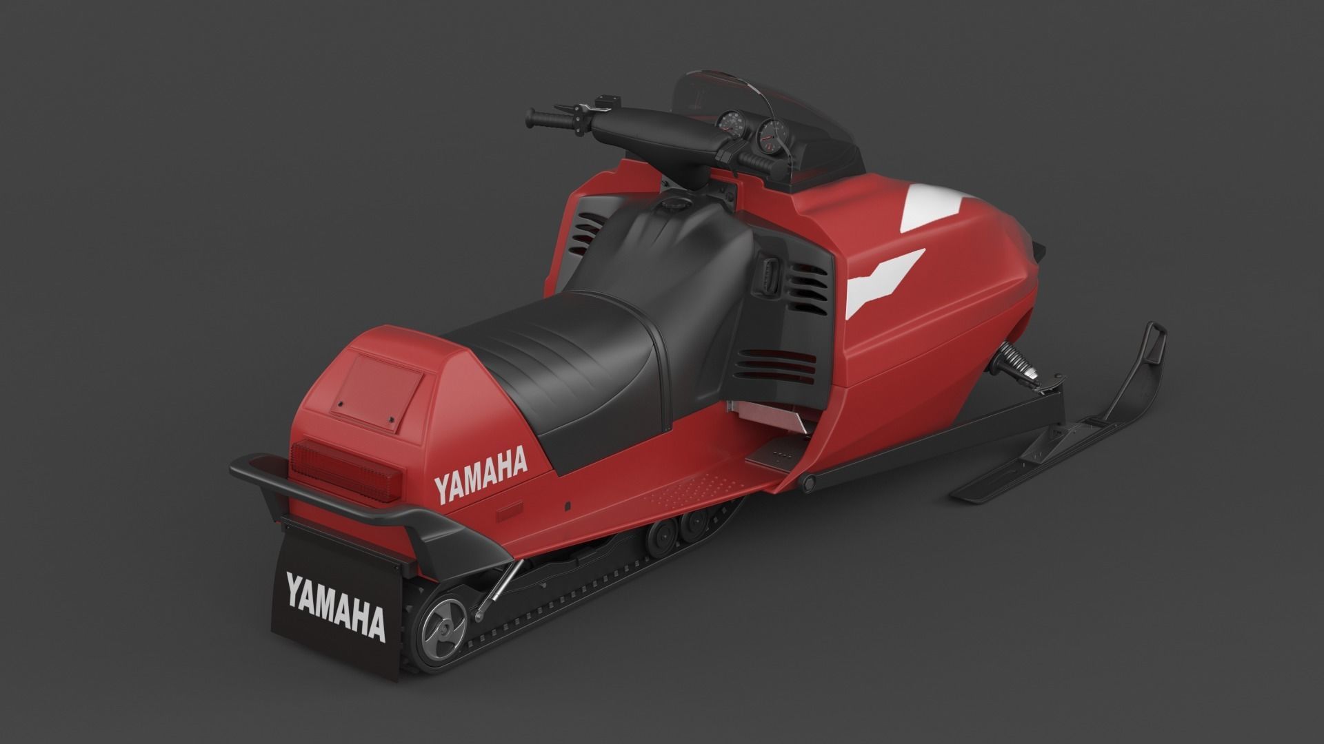 Snowmobile Yamaha 3D model_4