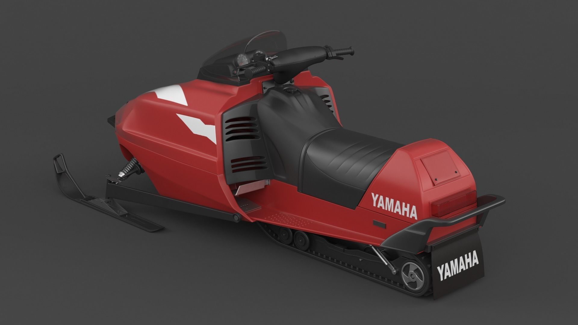 Snowmobile Yamaha 3D model_2