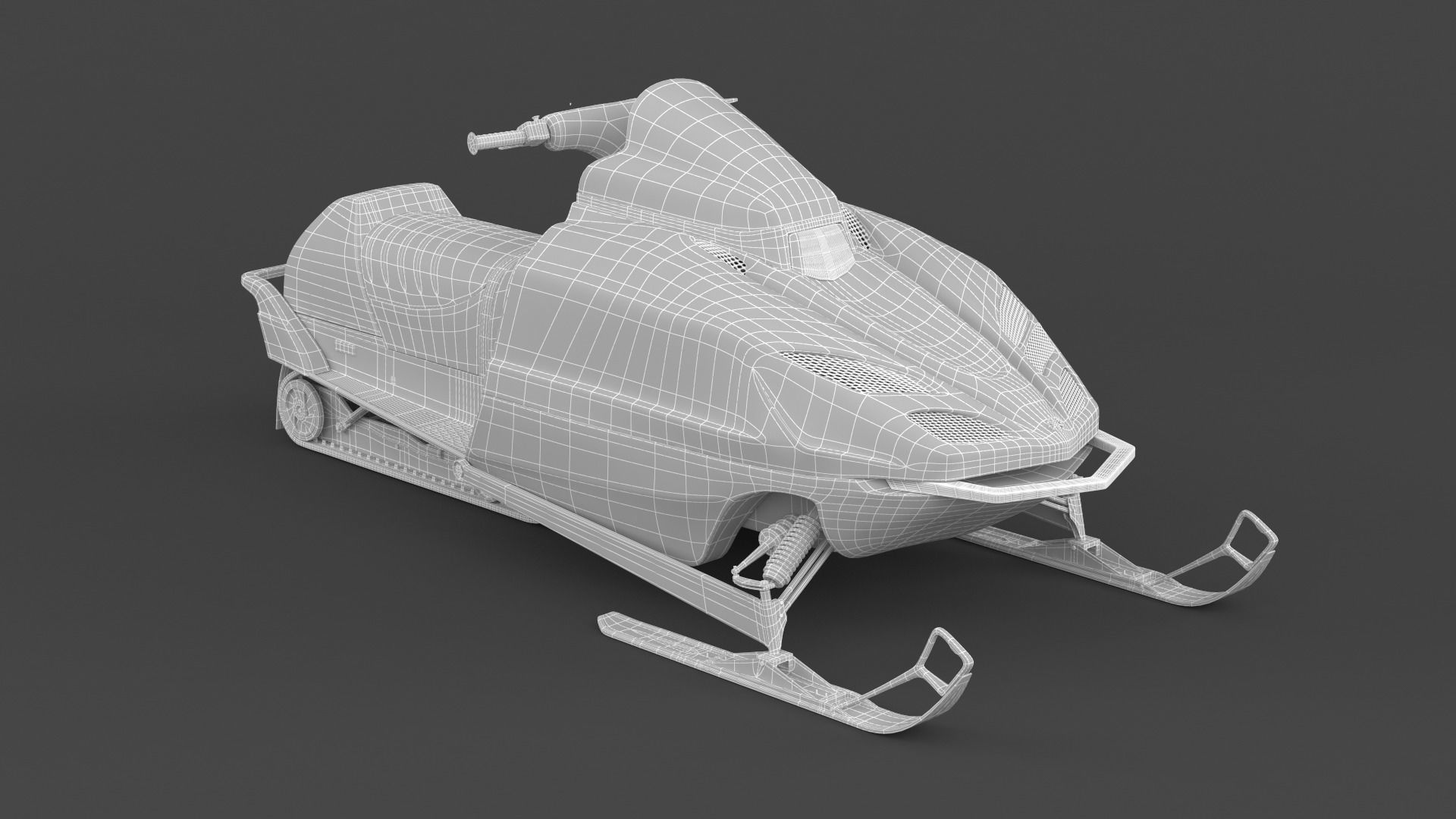 Snowmobile Yamaha 3D model_13