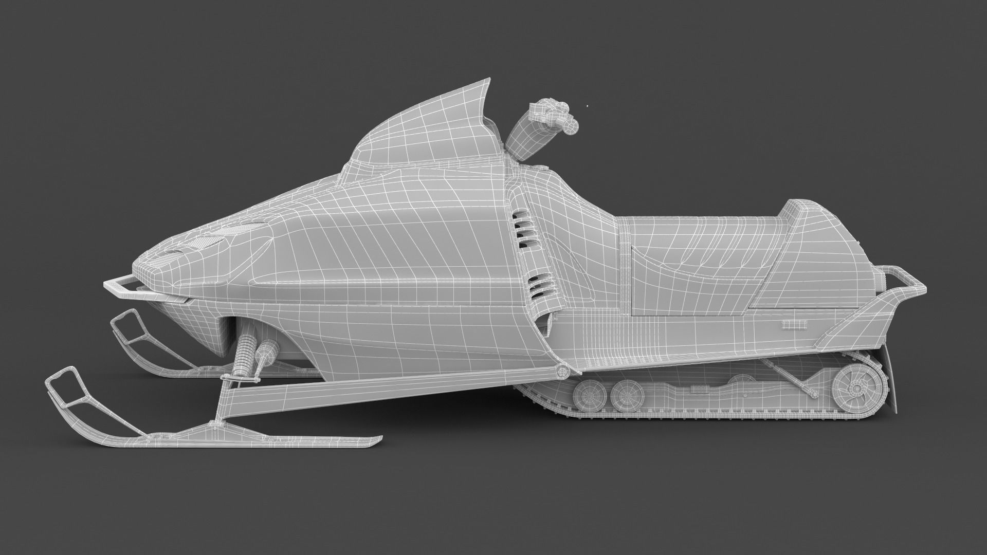 Snowmobile Yamaha 3D model_9