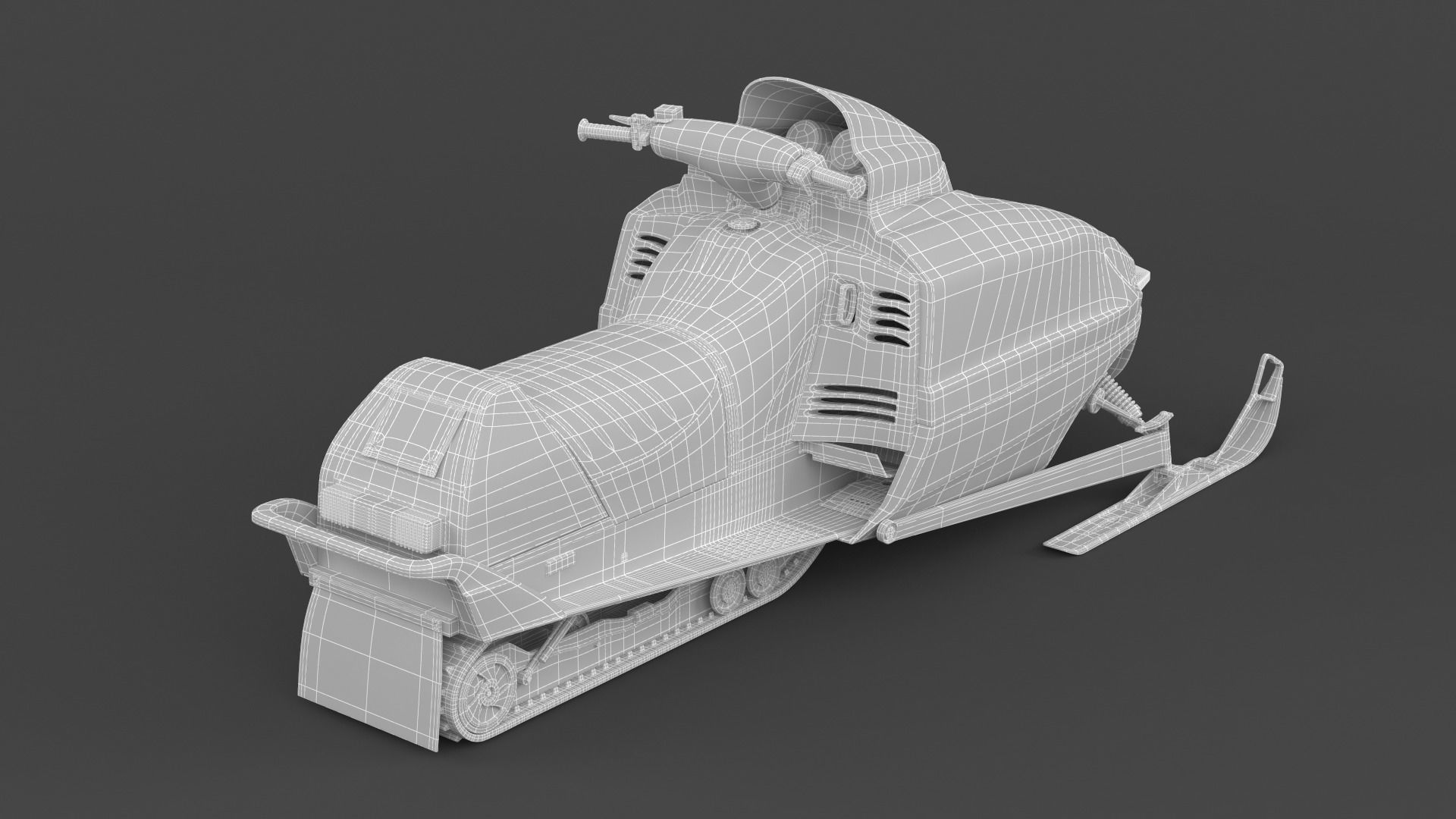 Snowmobile Yamaha 3D model_12