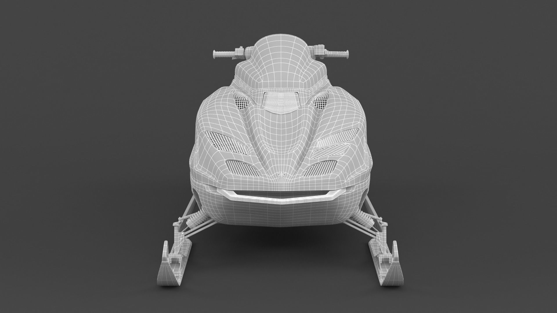 Snowmobile Yamaha 3D model_14
