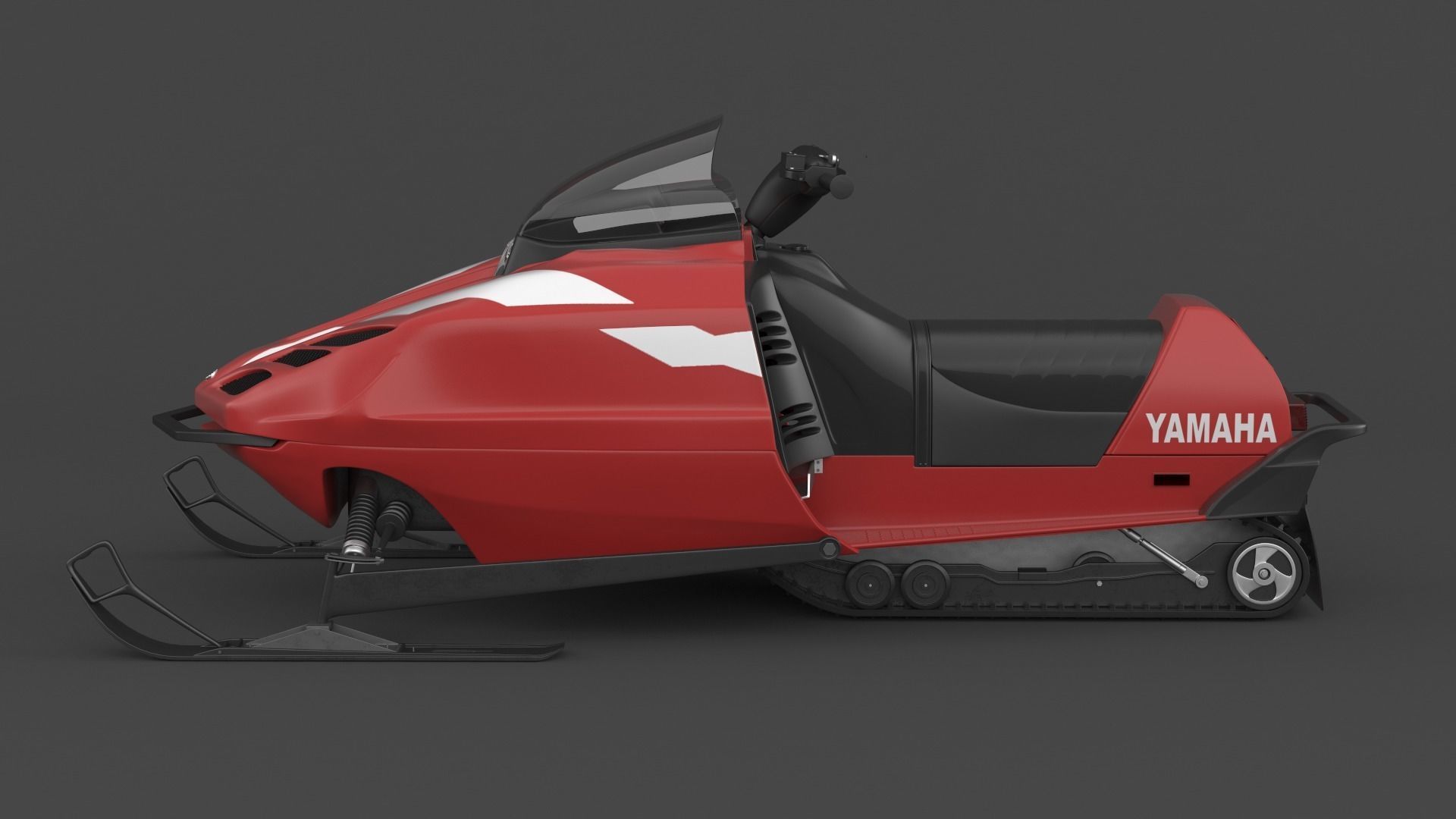 Snowmobile Yamaha 3D model_1