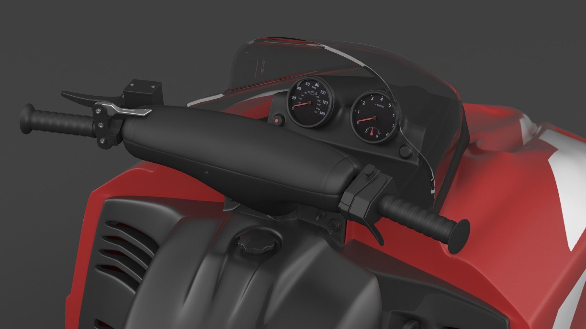 Snowmobile Yamaha 3D model_7