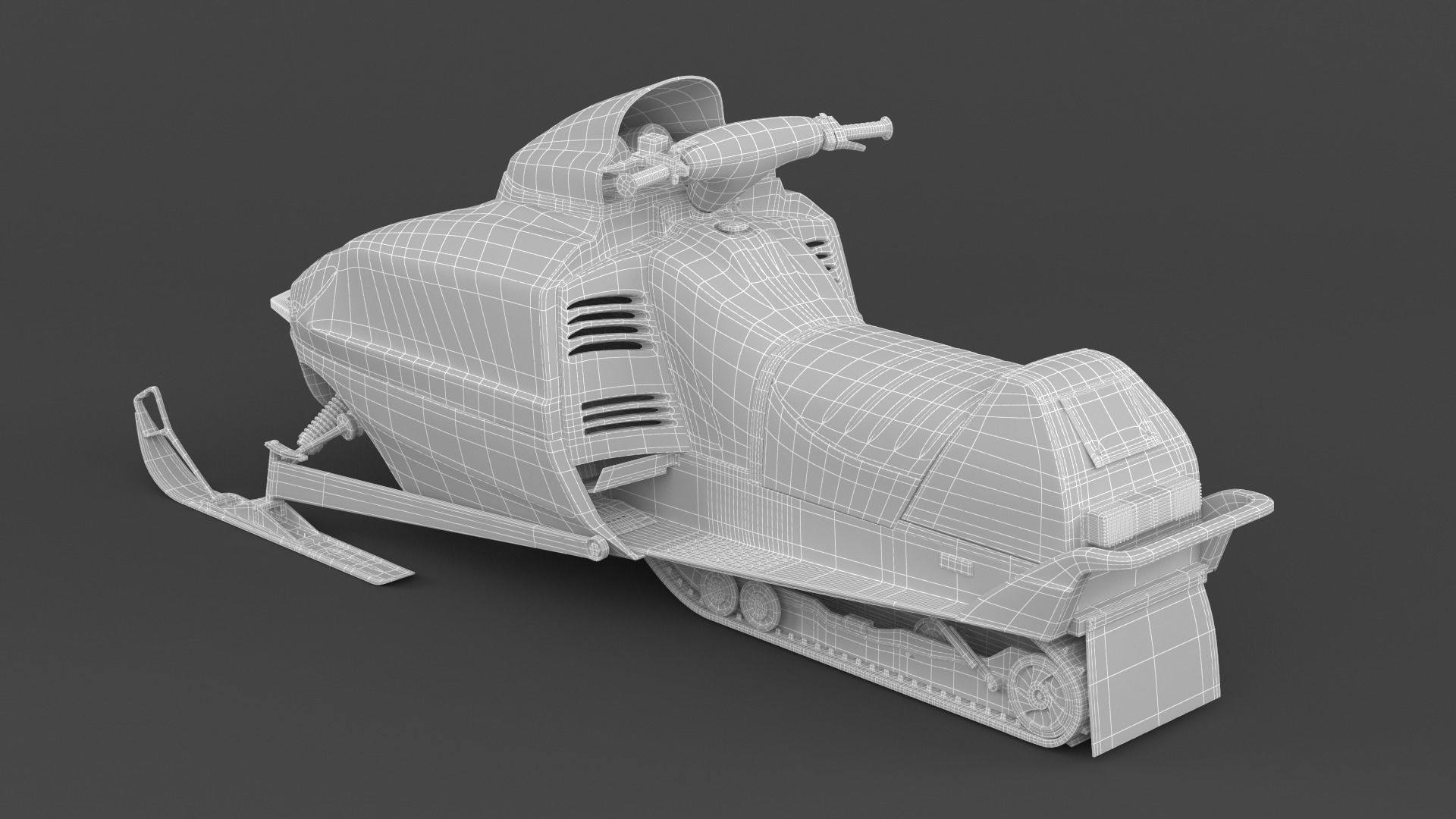 Snowmobile Yamaha 3D model_10