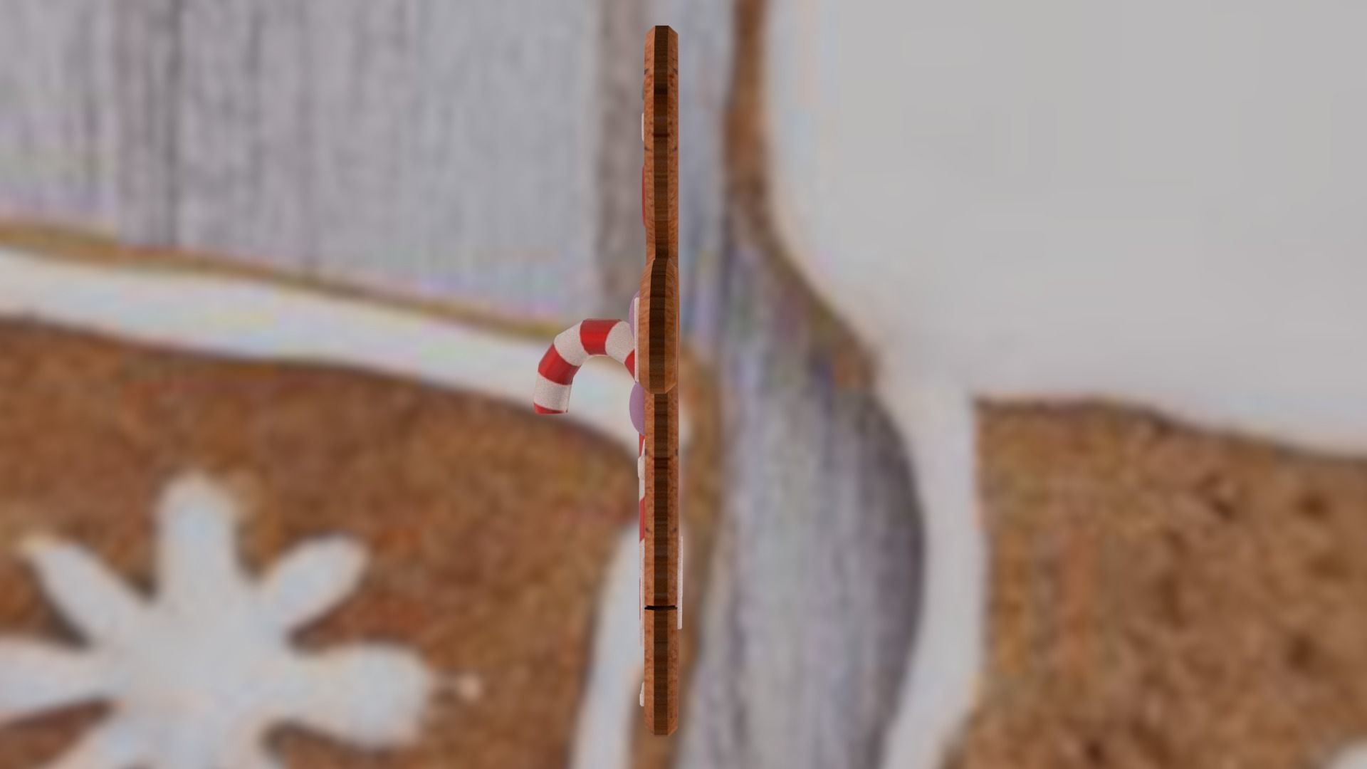 Christmas Gingerbread man Broken legs Low-poly 3D model_14