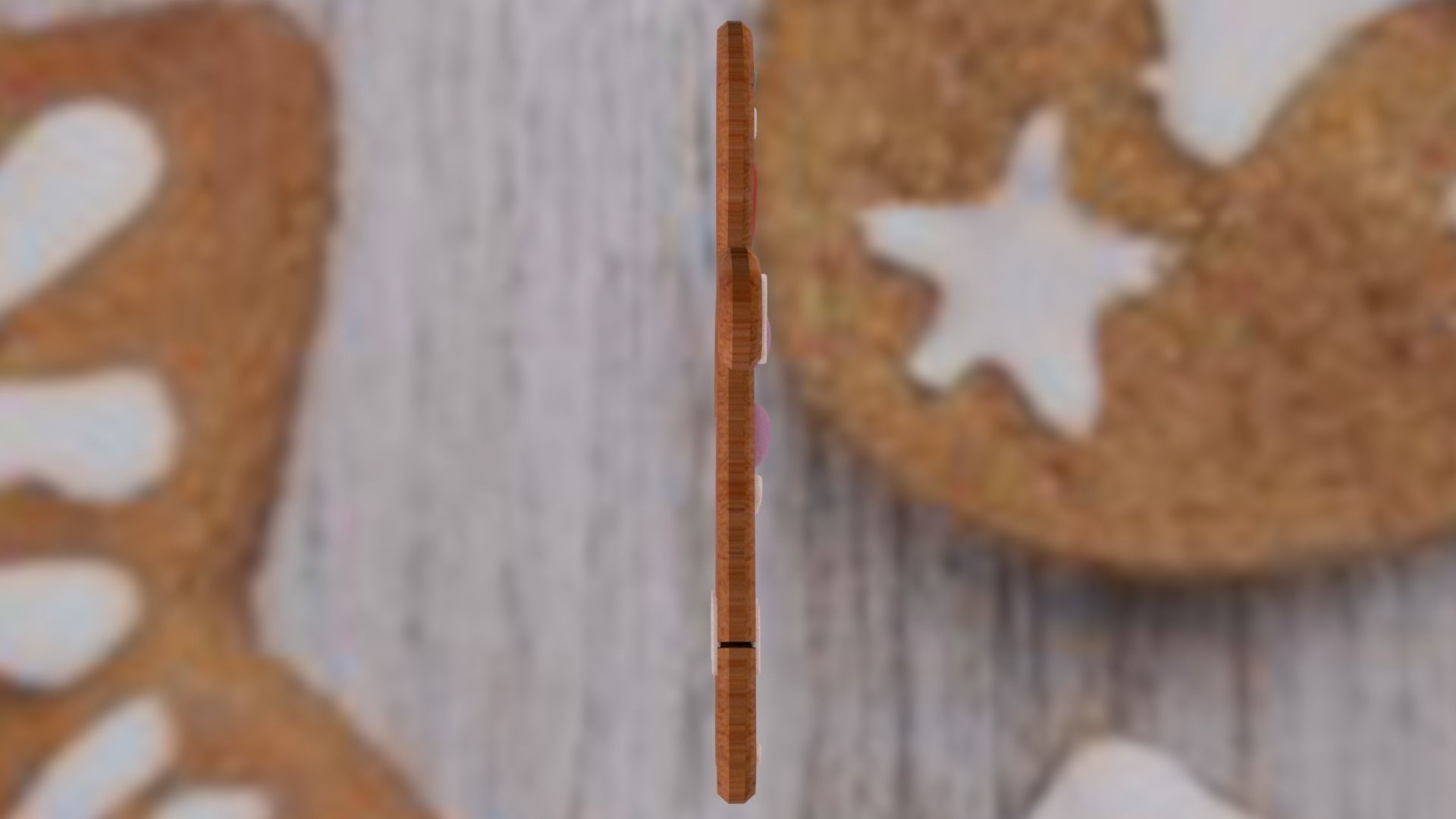 Christmas Gingerbread man Broken legs Low-poly 3D model_7