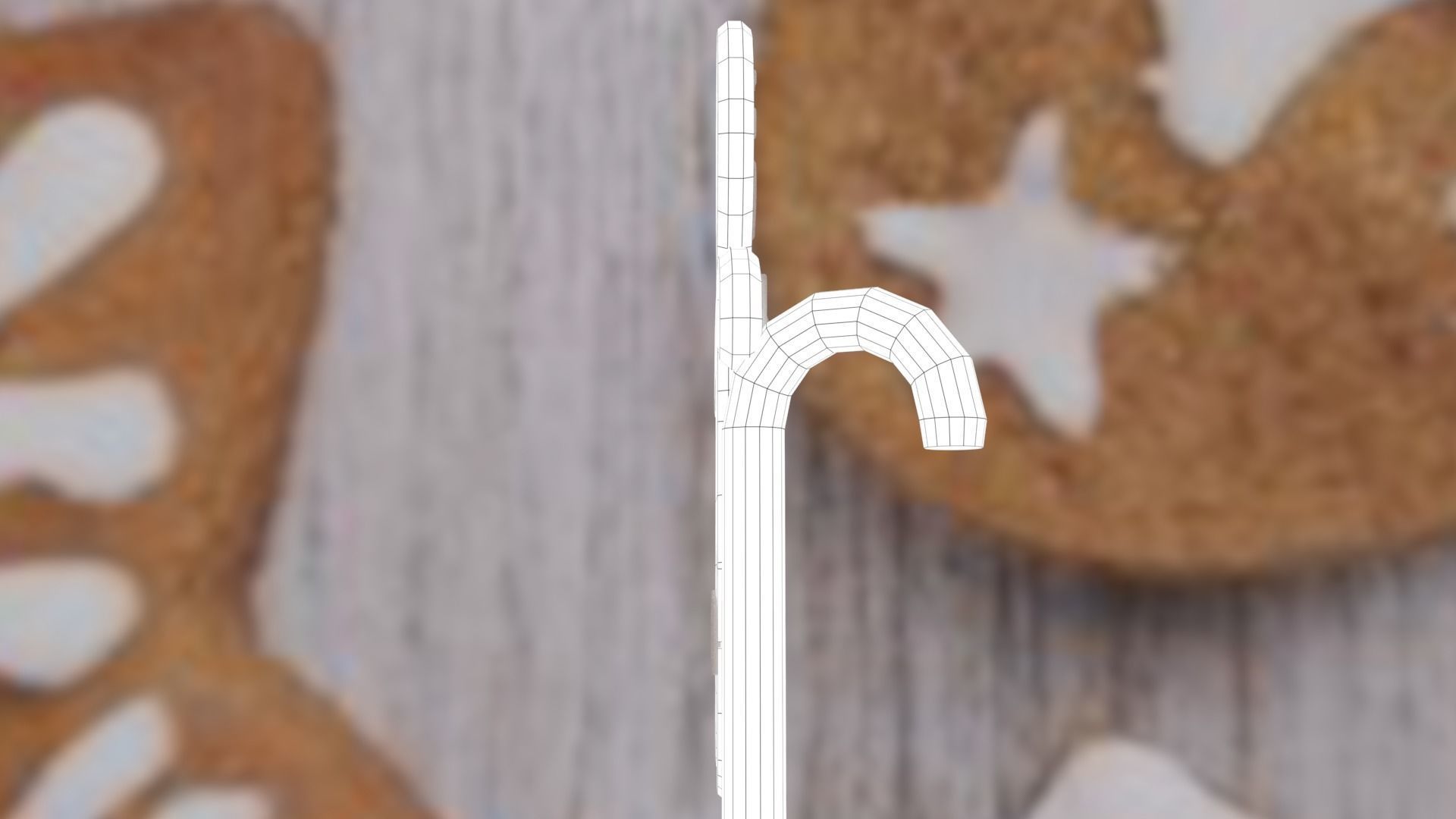 Christmas Gingerbread man Broken legs Low-poly 3D model_54