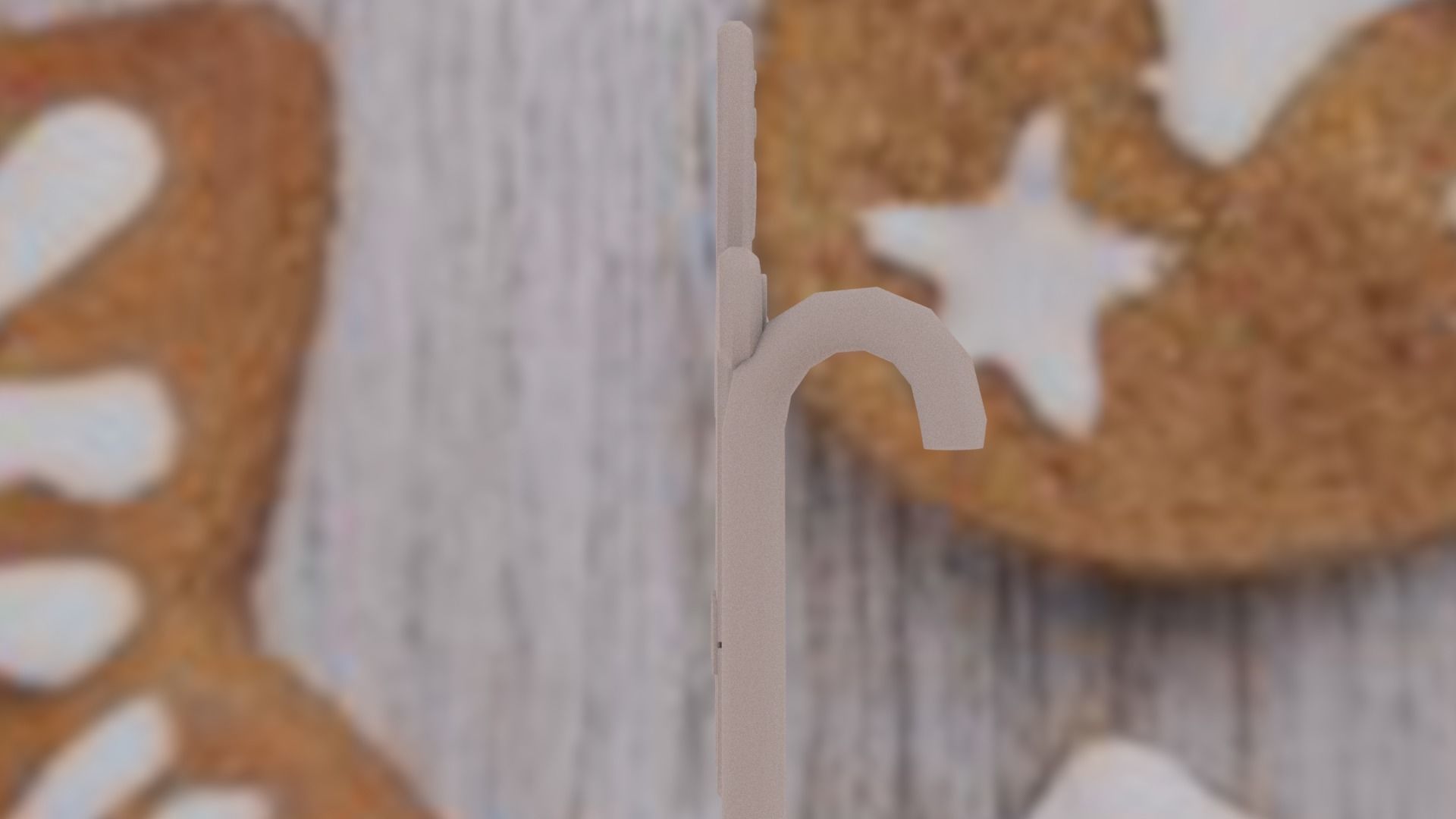 Christmas Gingerbread man Broken legs Low-poly 3D model_27