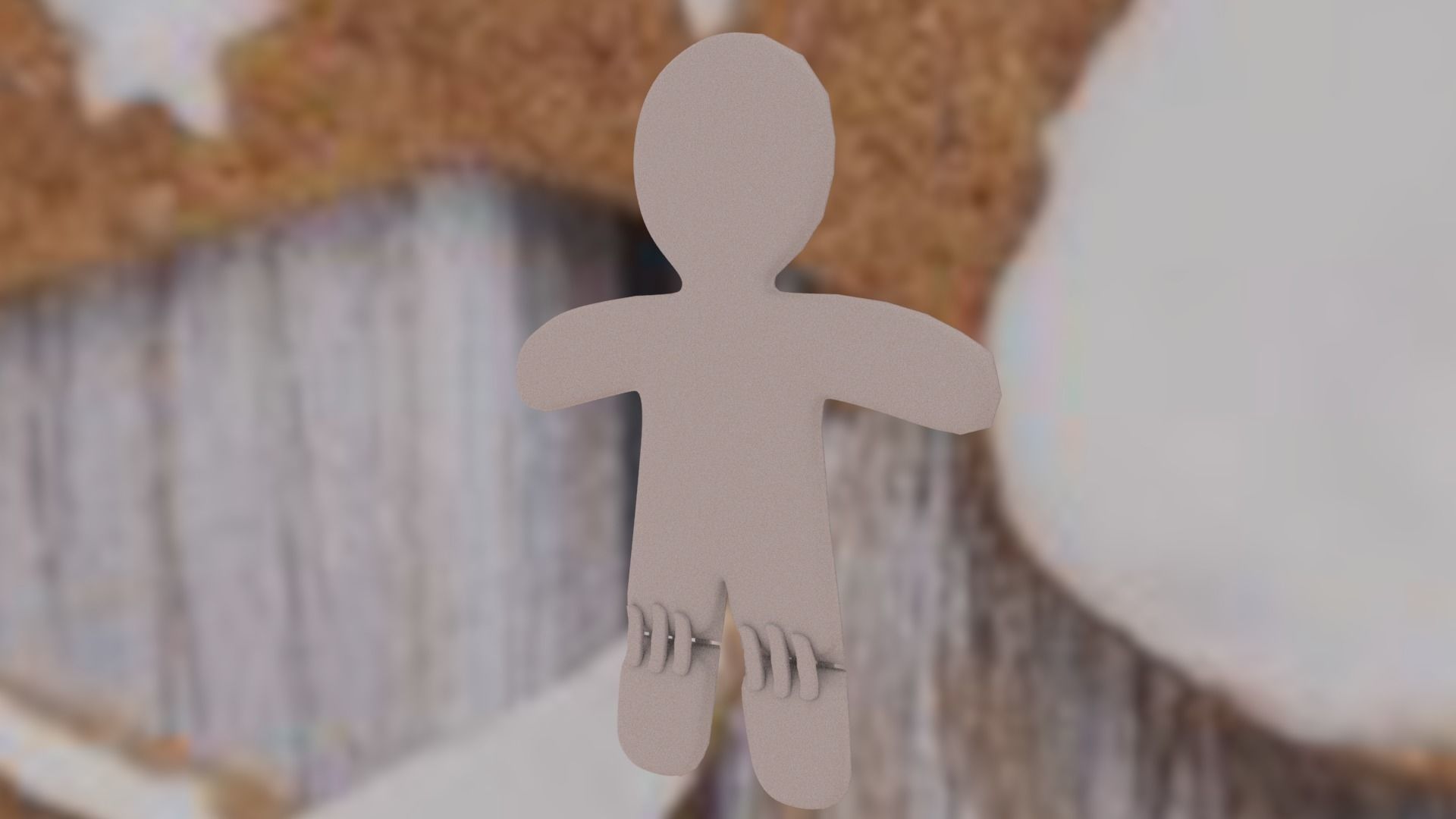 Christmas Gingerbread man Broken legs Low-poly 3D model_34