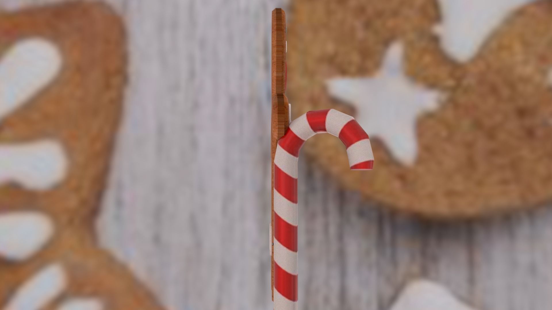 Christmas Gingerbread man Broken legs Low-poly 3D model_18